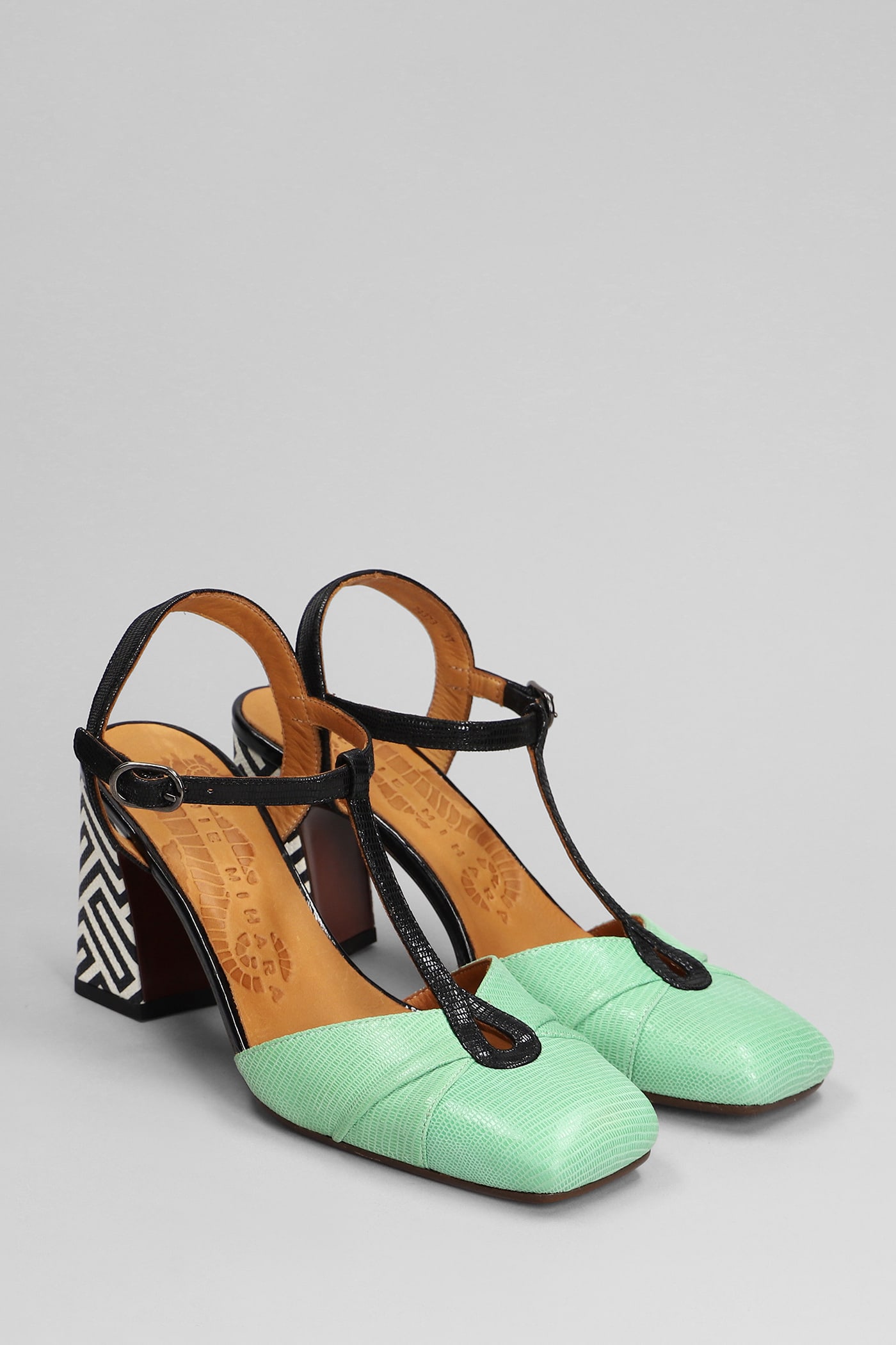 Shop Chie Mihara Obaga Pumps In Green Leather