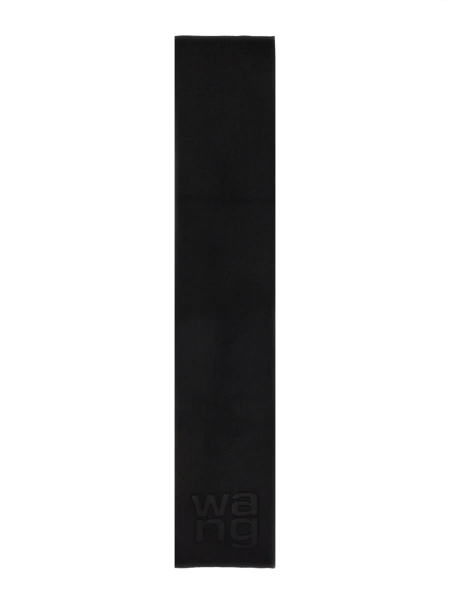 Shop Alexander Wang T Scarf With Logo In Black