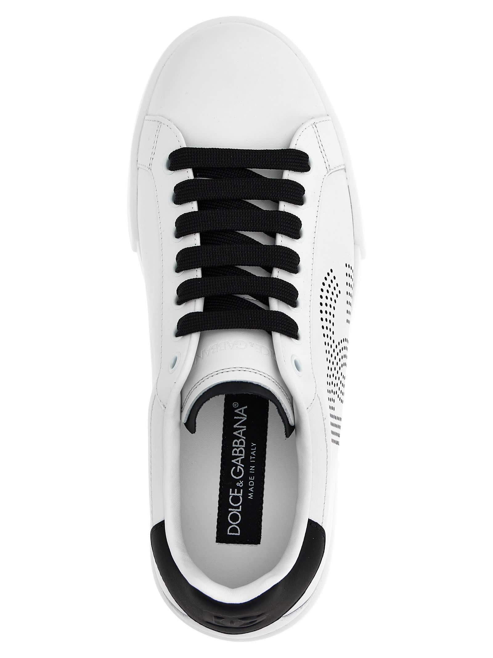 Shop Dolce & Gabbana Portofino Sneakers In White/black