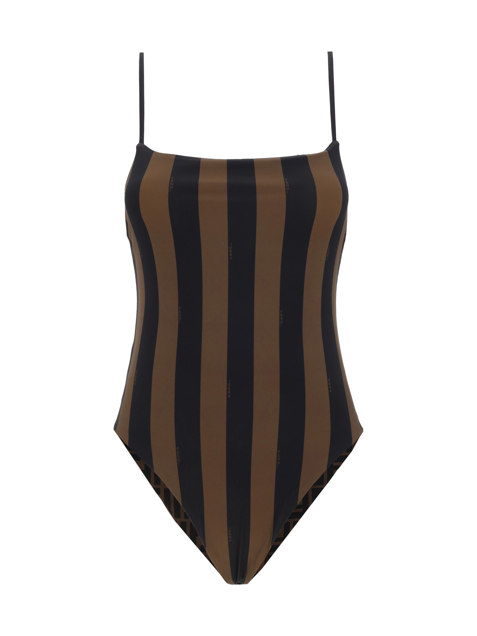 Fendi Swimsuit In Brown
