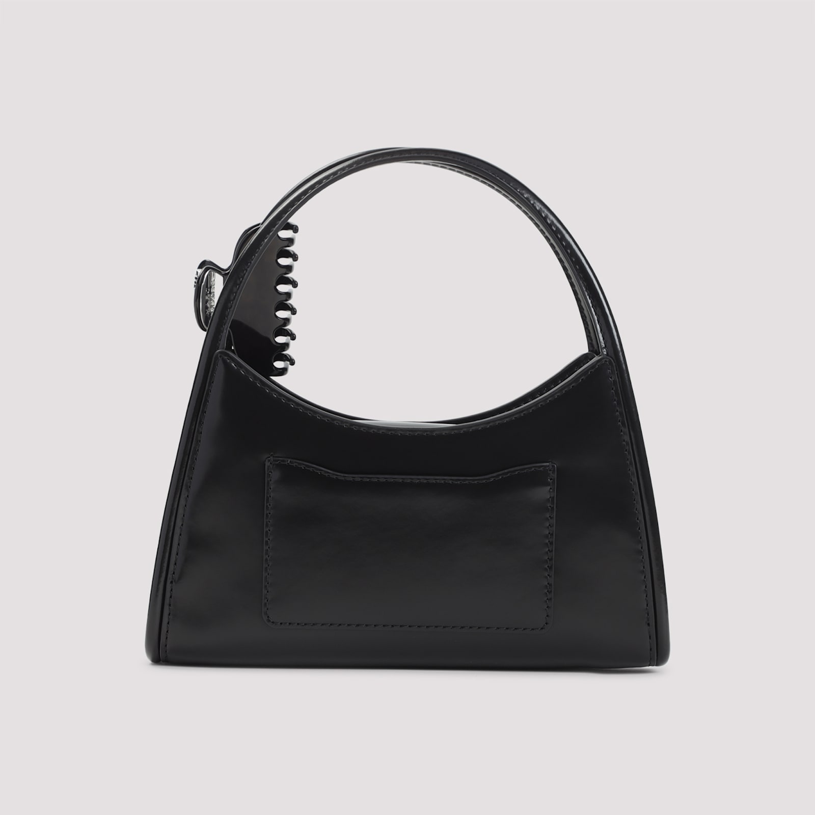 Marc Jacobs Glam Claw Clip Leather Crossbody Bag In Black