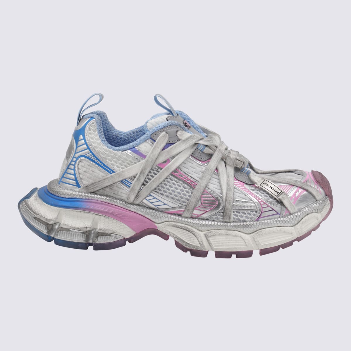 Balenciaga White And Multicolor Leather Sneakers