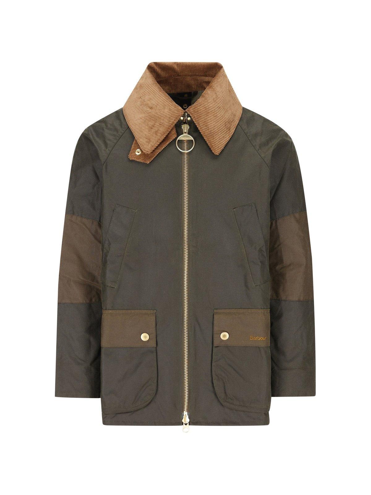 Barbour Allerston Wax Olive Green Jacket In Blue