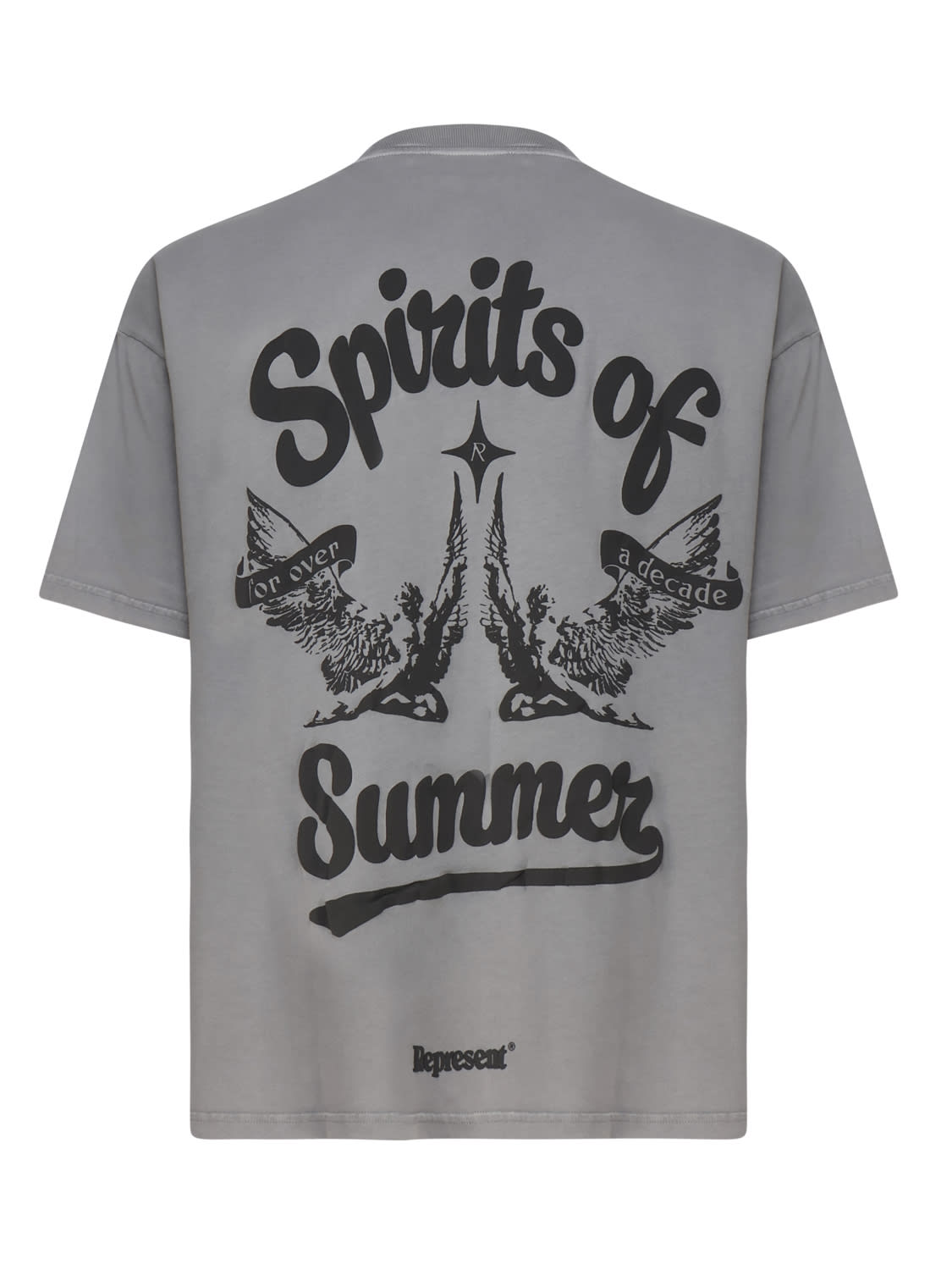 Shop Represent T-shirt Spirit Of Summer In Cotton In Grey