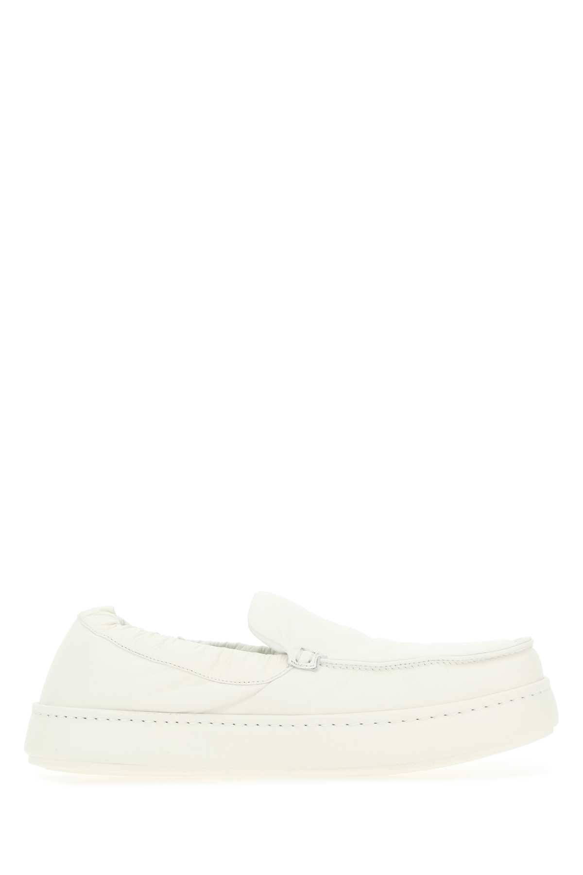White Nappa Leather Loafers