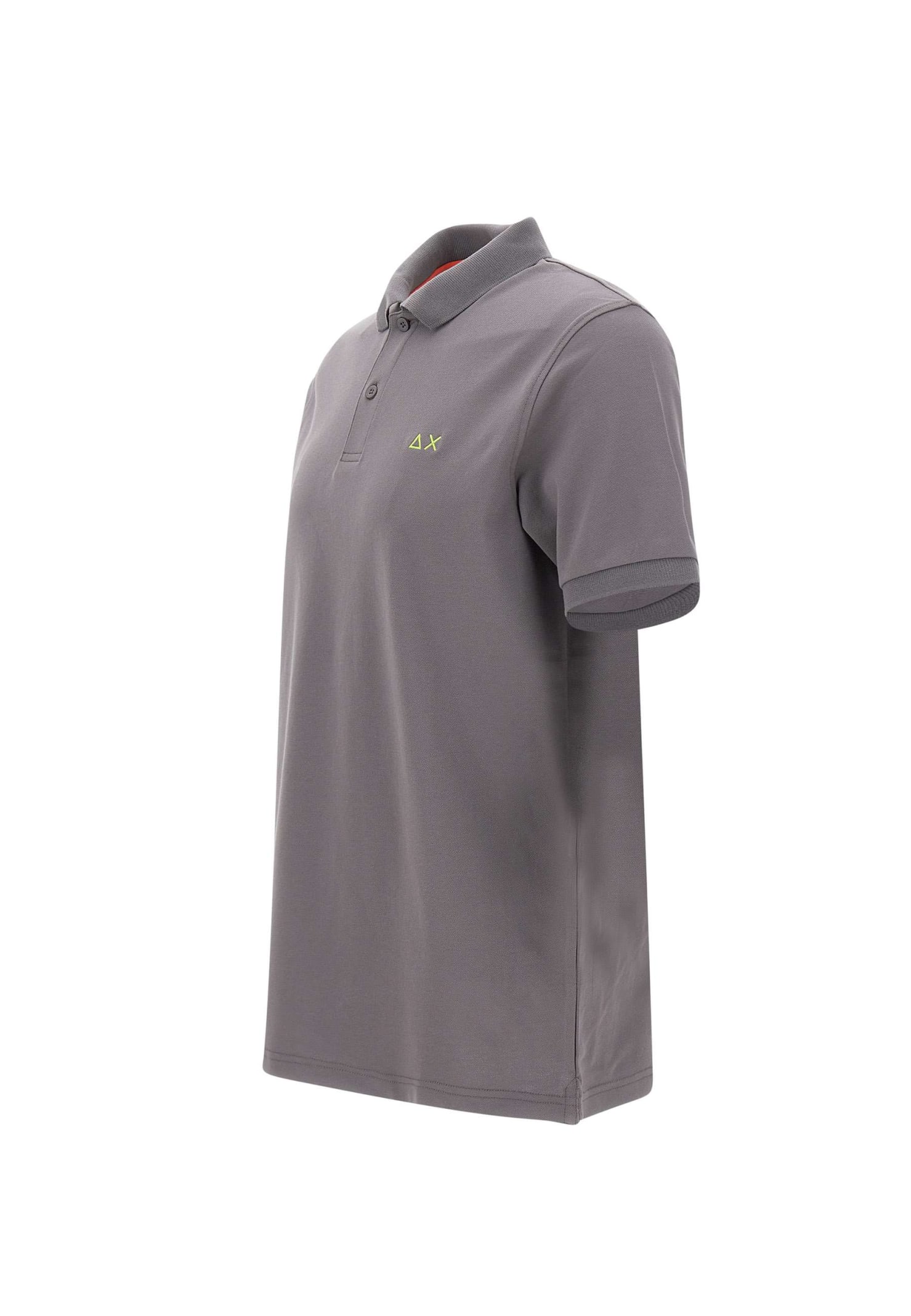 Shop Sun 68 Solid Cotton Piquet Polo Shirt In Grey