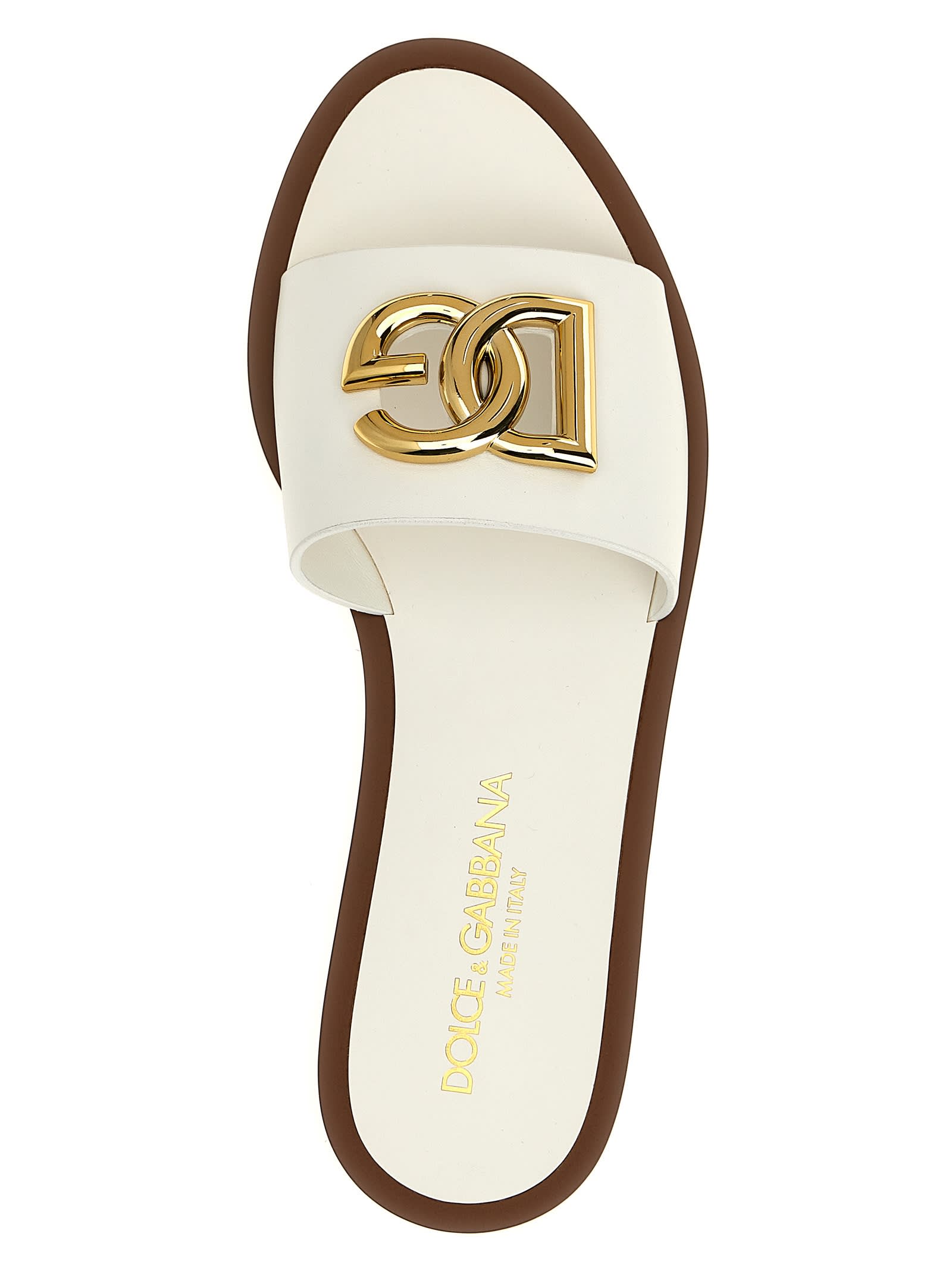 Shop Dolce & Gabbana Bianca Sandals In White