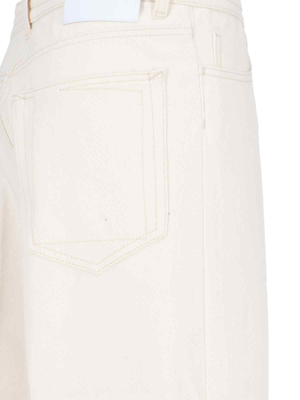 Shop Setchu Straight Jeans In Crema