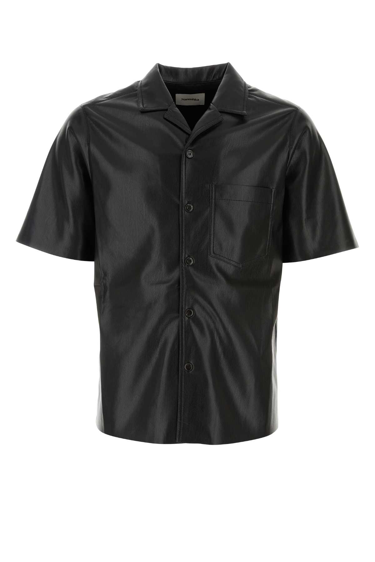Black Synthetic Leather Bodil Shirt