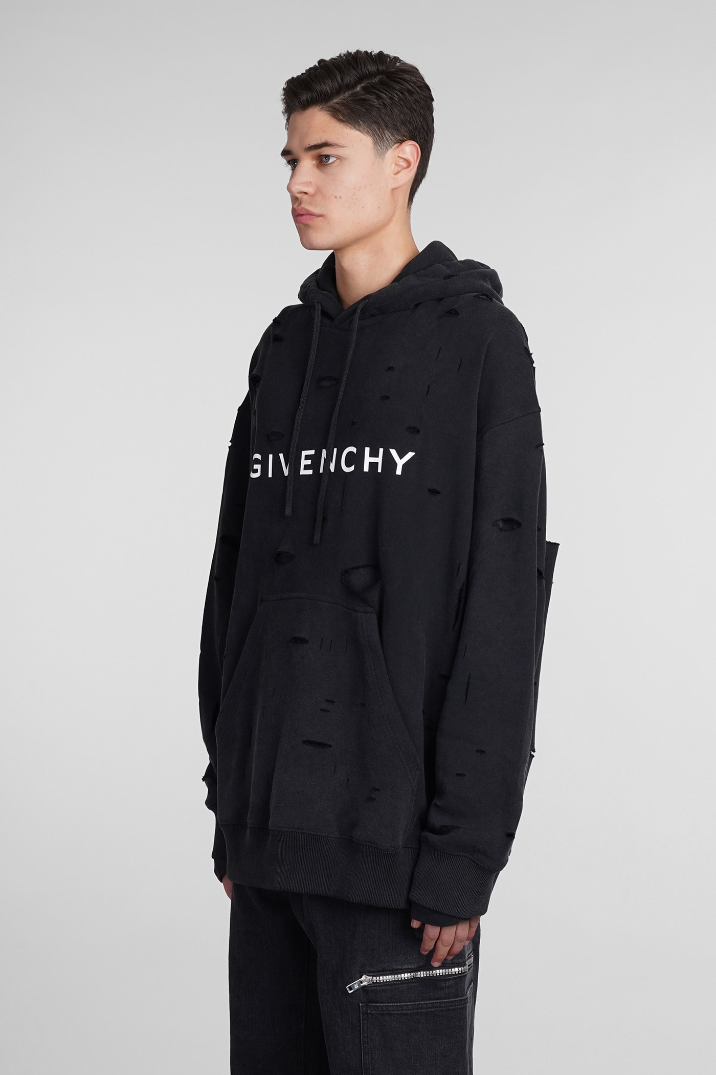 Shop Givenchy Sweatshirt In Black Cotton