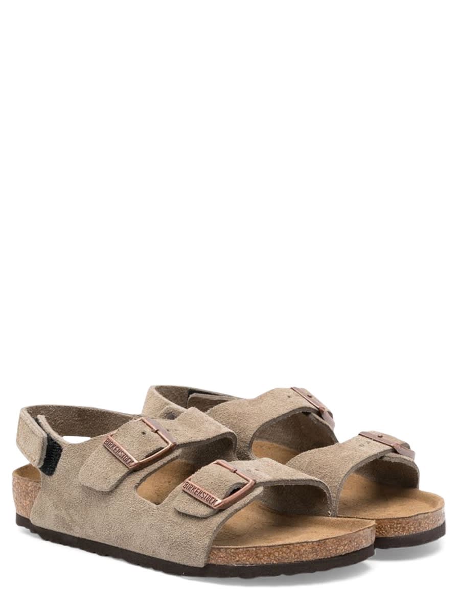 Shop Birkenstock Milan Hl Kids In Brown