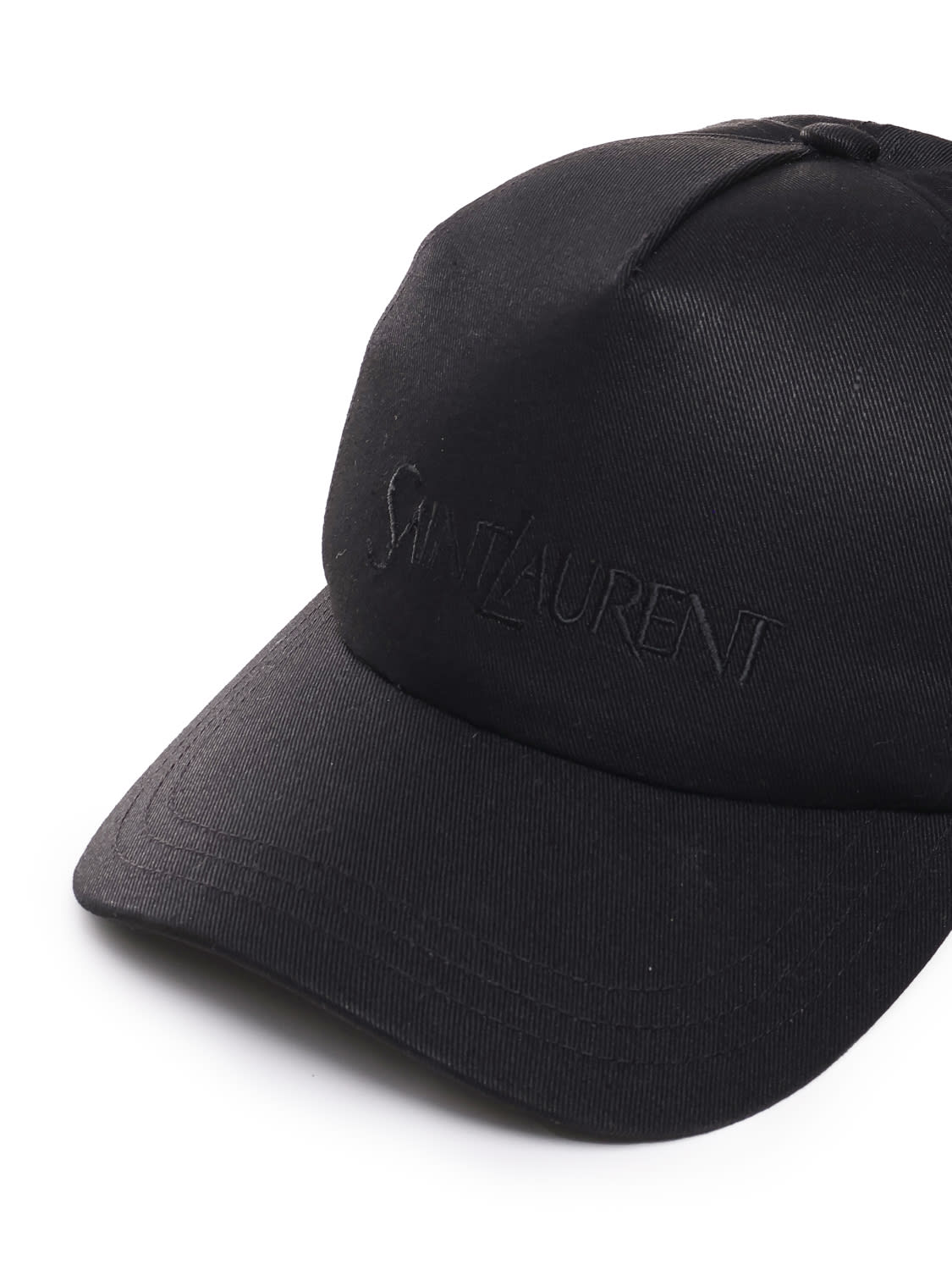 Shop Saint Laurent Gabardine Cap In Black