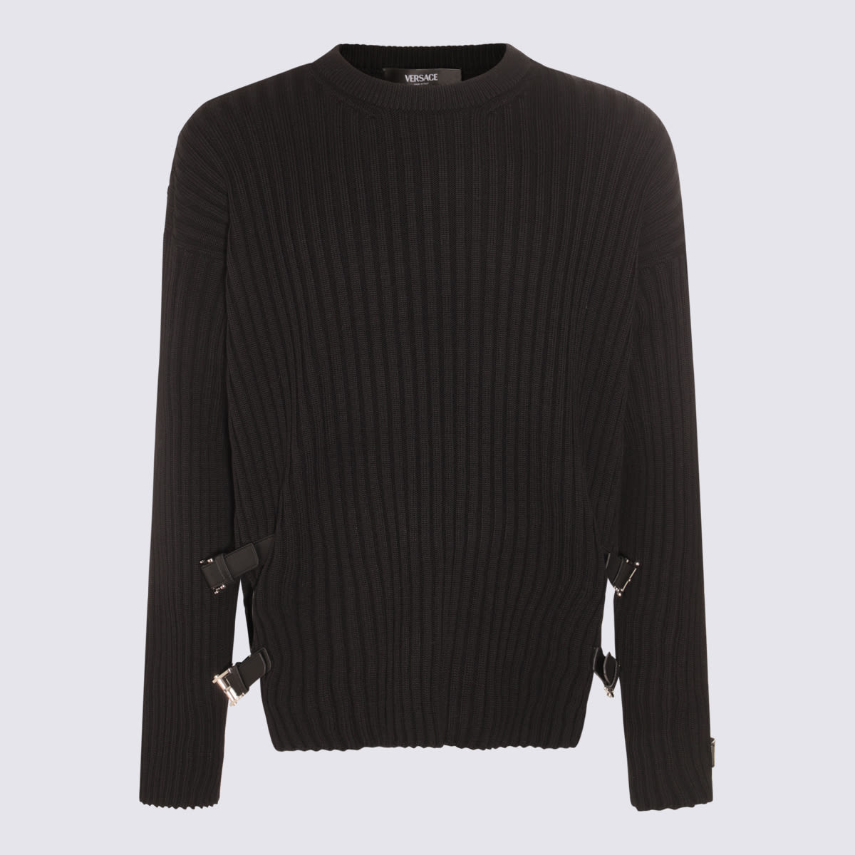 Shop Versace Black Wool Jumper