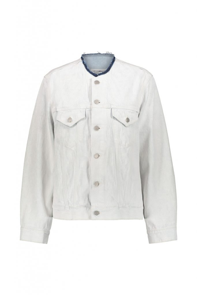 Denim White Painted Jacket