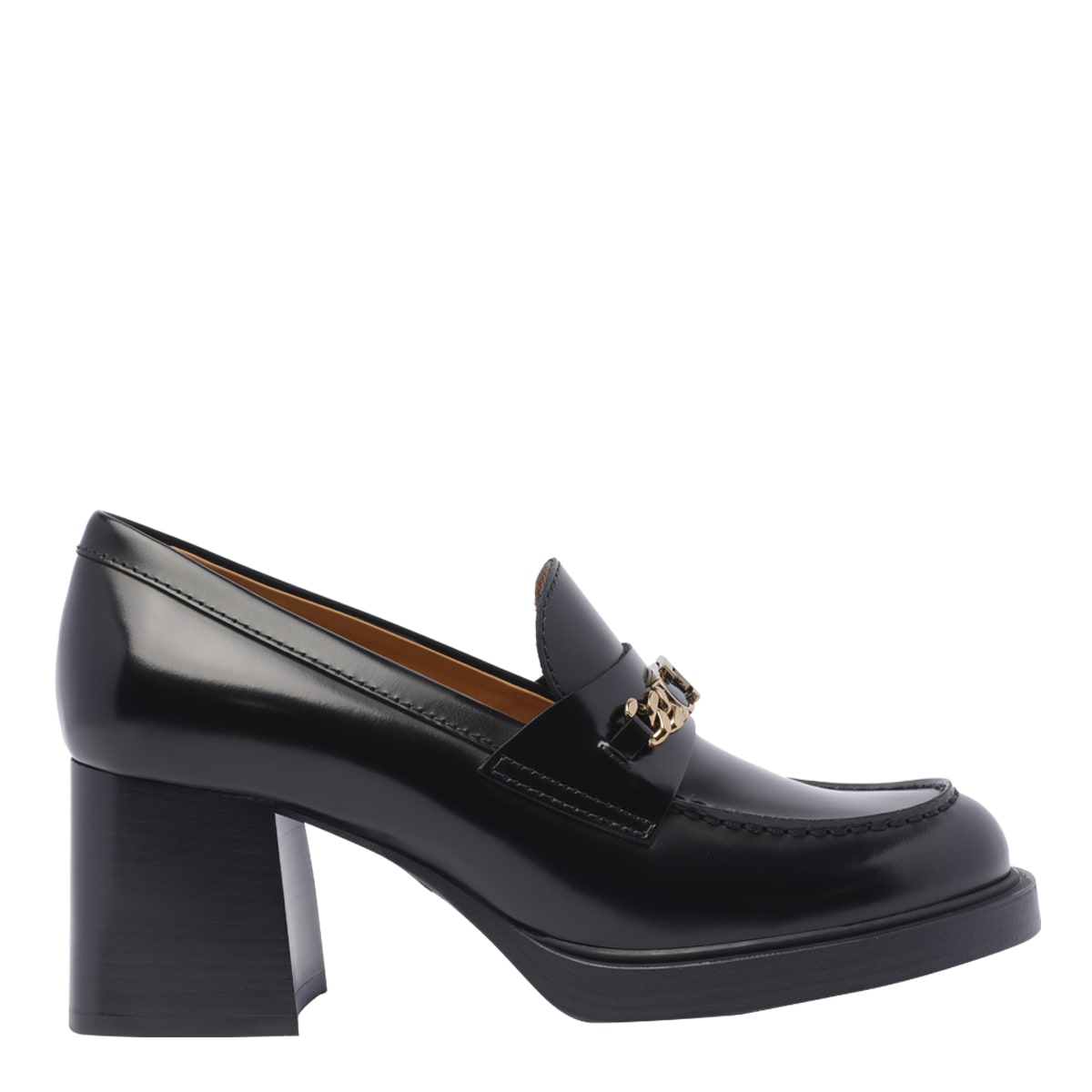 Shop Tod's Leather Pump Loafers In Black