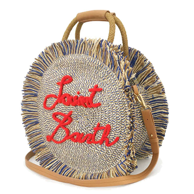 MC2 Saint Barth Round Straw Bags With Detachable Shoulder Strap