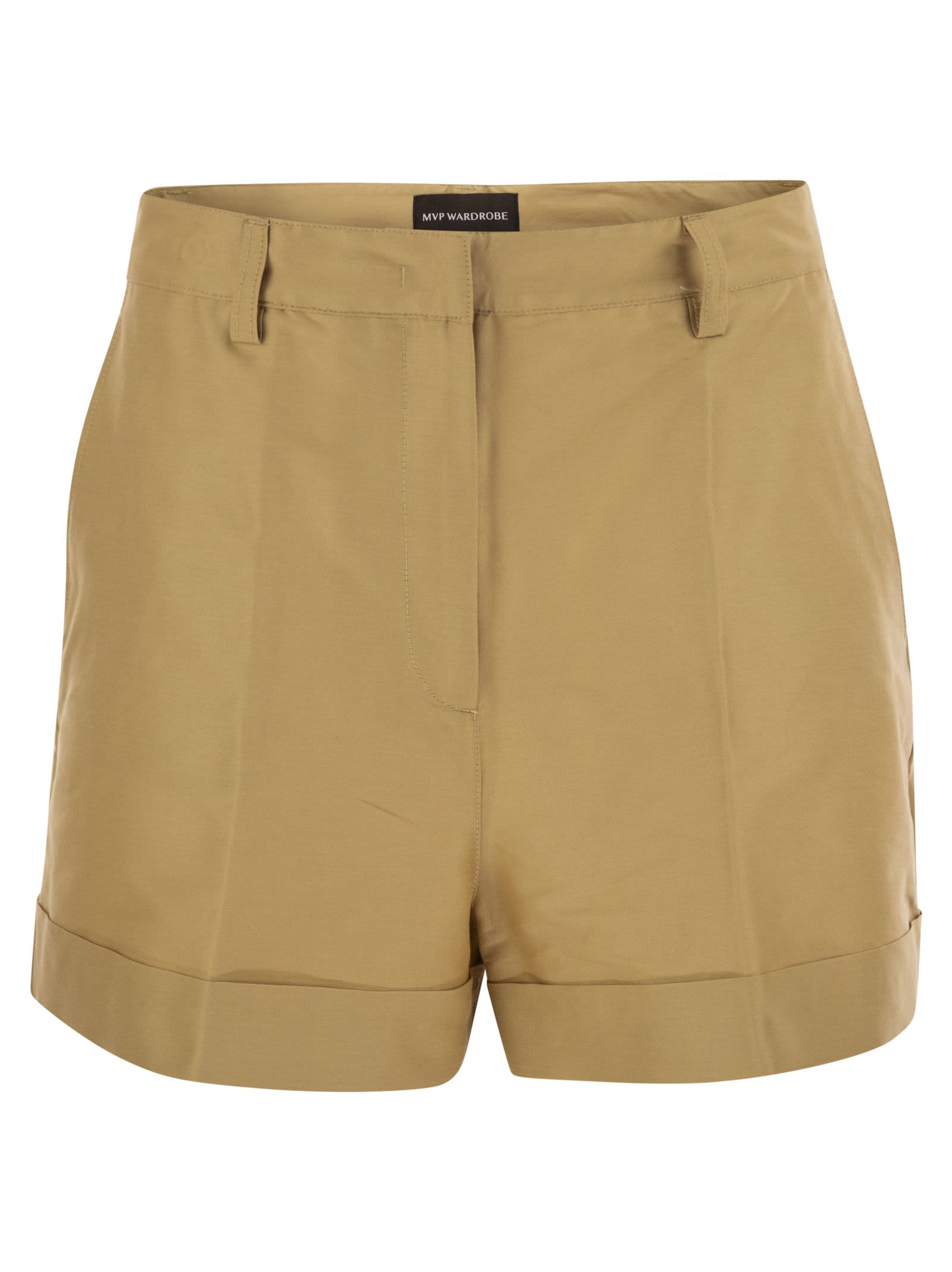 Cotton And Silk Bermuda Shorts