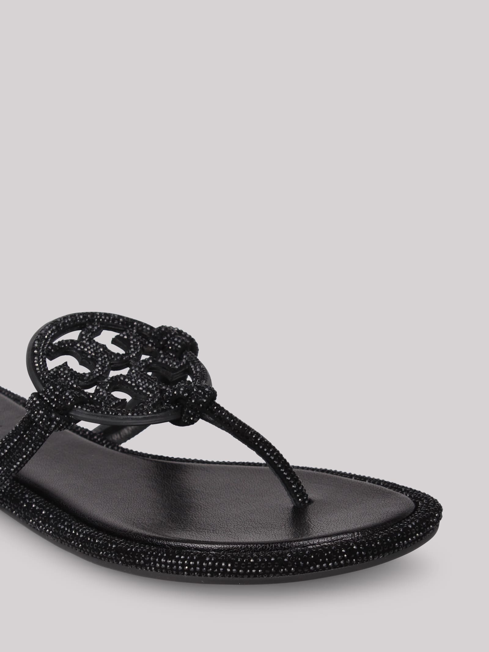 Shop Tory Burch Miller Pavé Crystal-embellished Sandals