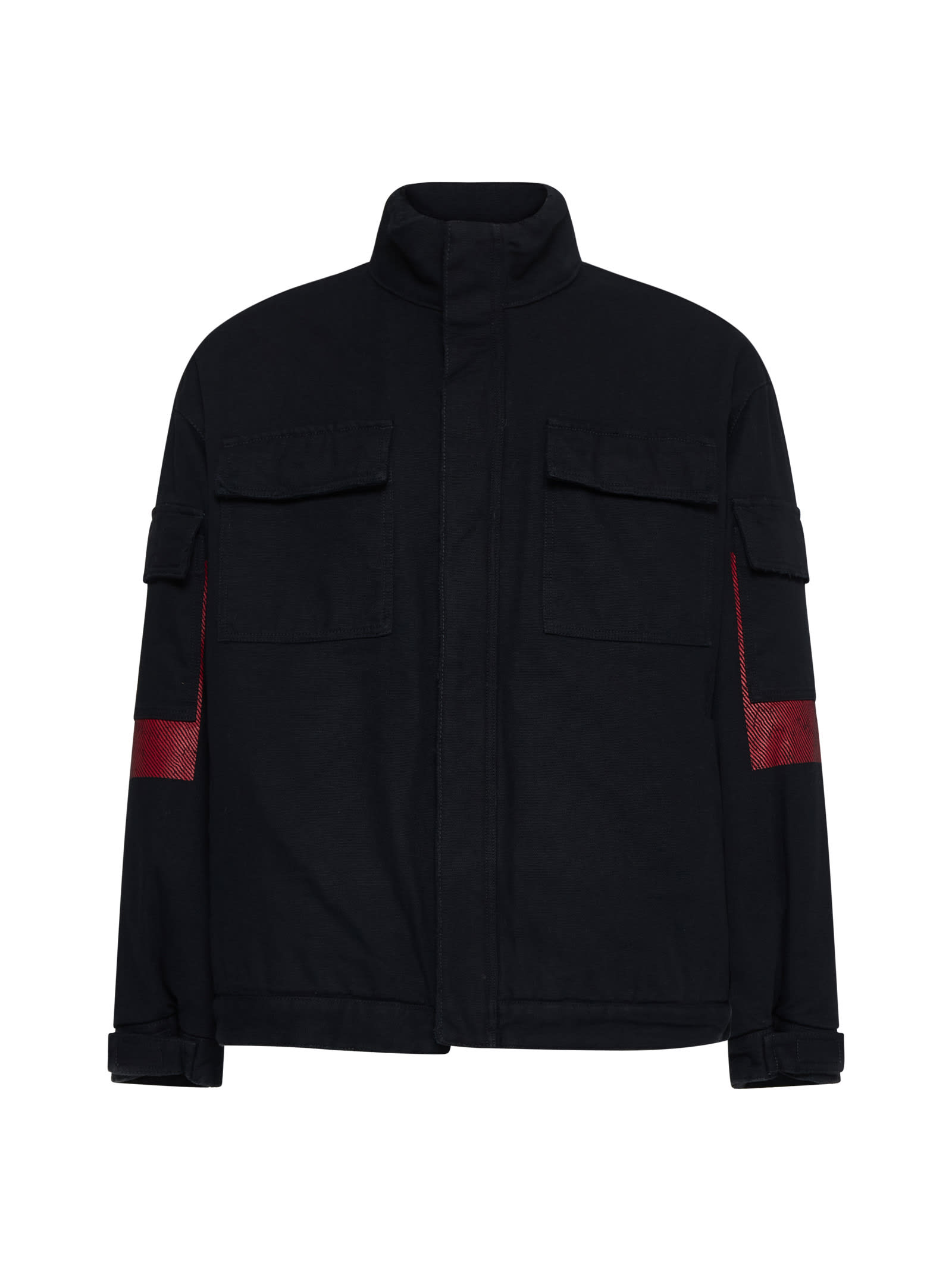 Shop 44 Label Group Jacket In Black+karalink 2024 Red