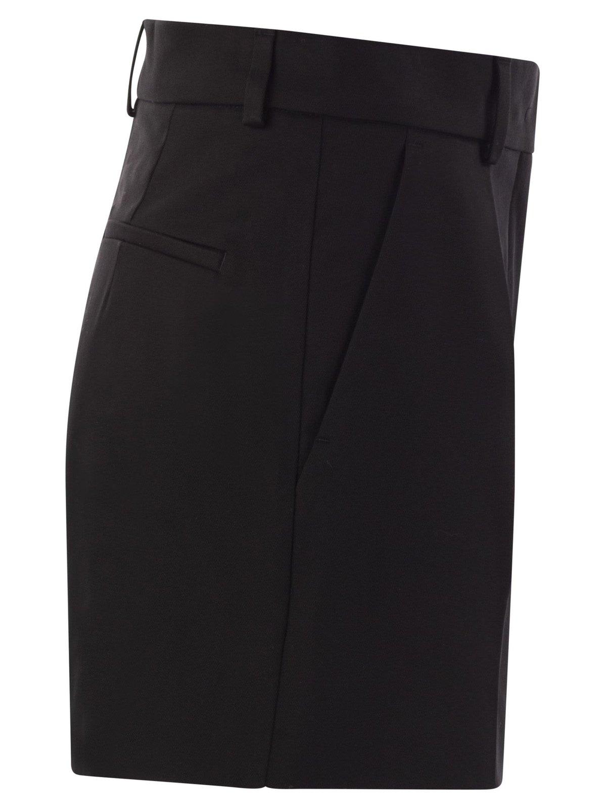 Shop Sportmax Unico Washed Shorts In Black