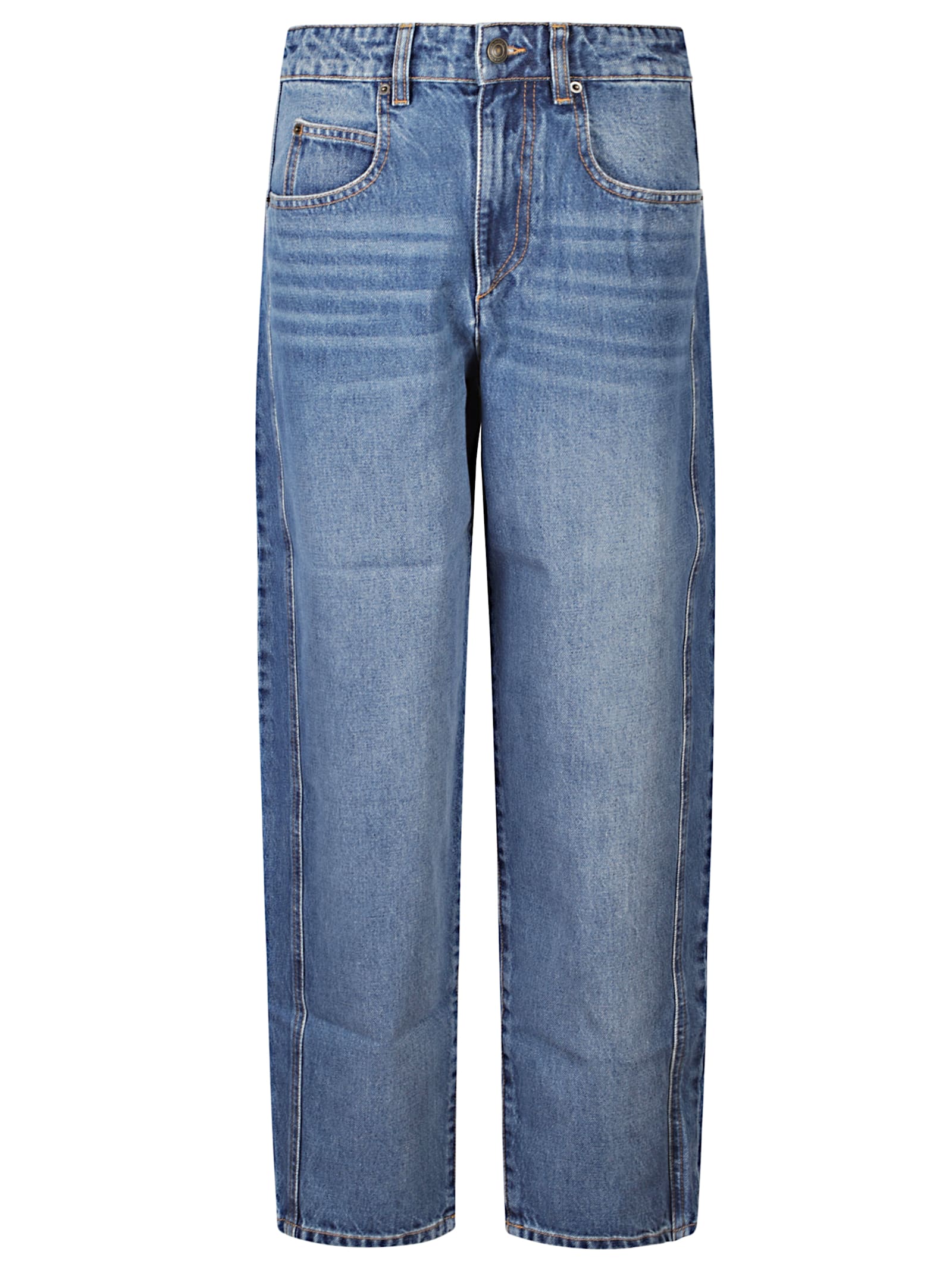 Isabel Marant Oriane Seam-detail Jeans In Blue