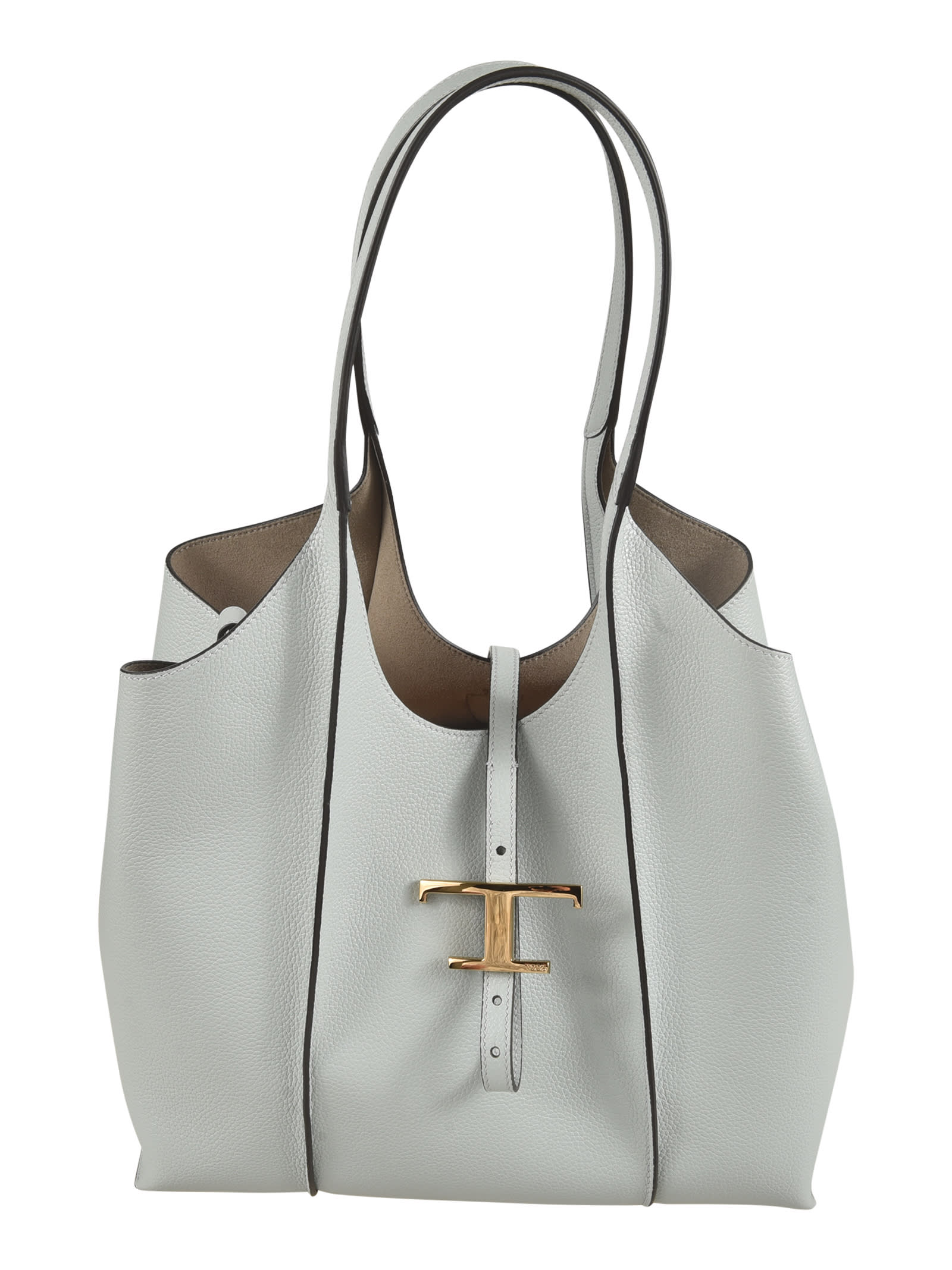 Tod's T Plaque Open Top Shopper Bag In B215