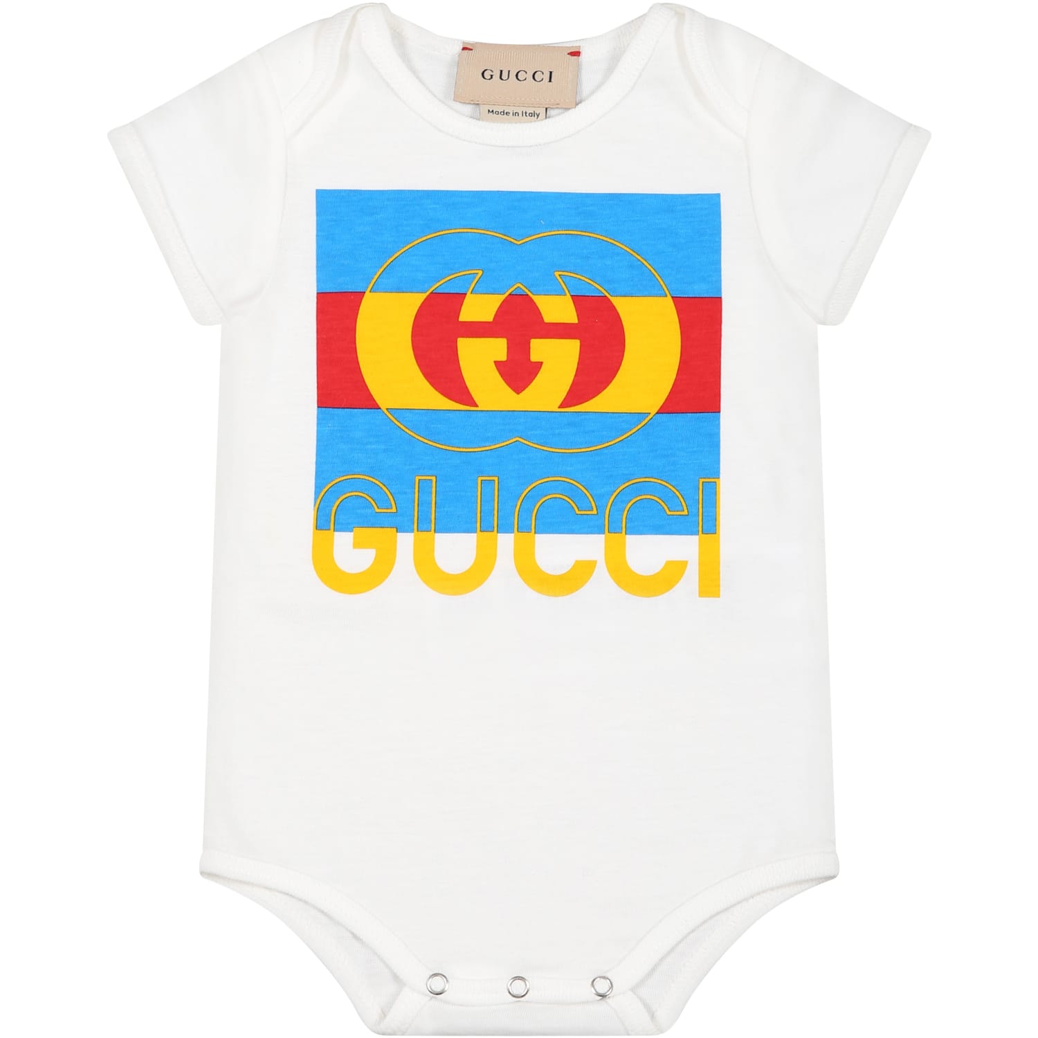 GUCCI WHITE SET FOR BABY BOY WITH GG LOCO 
