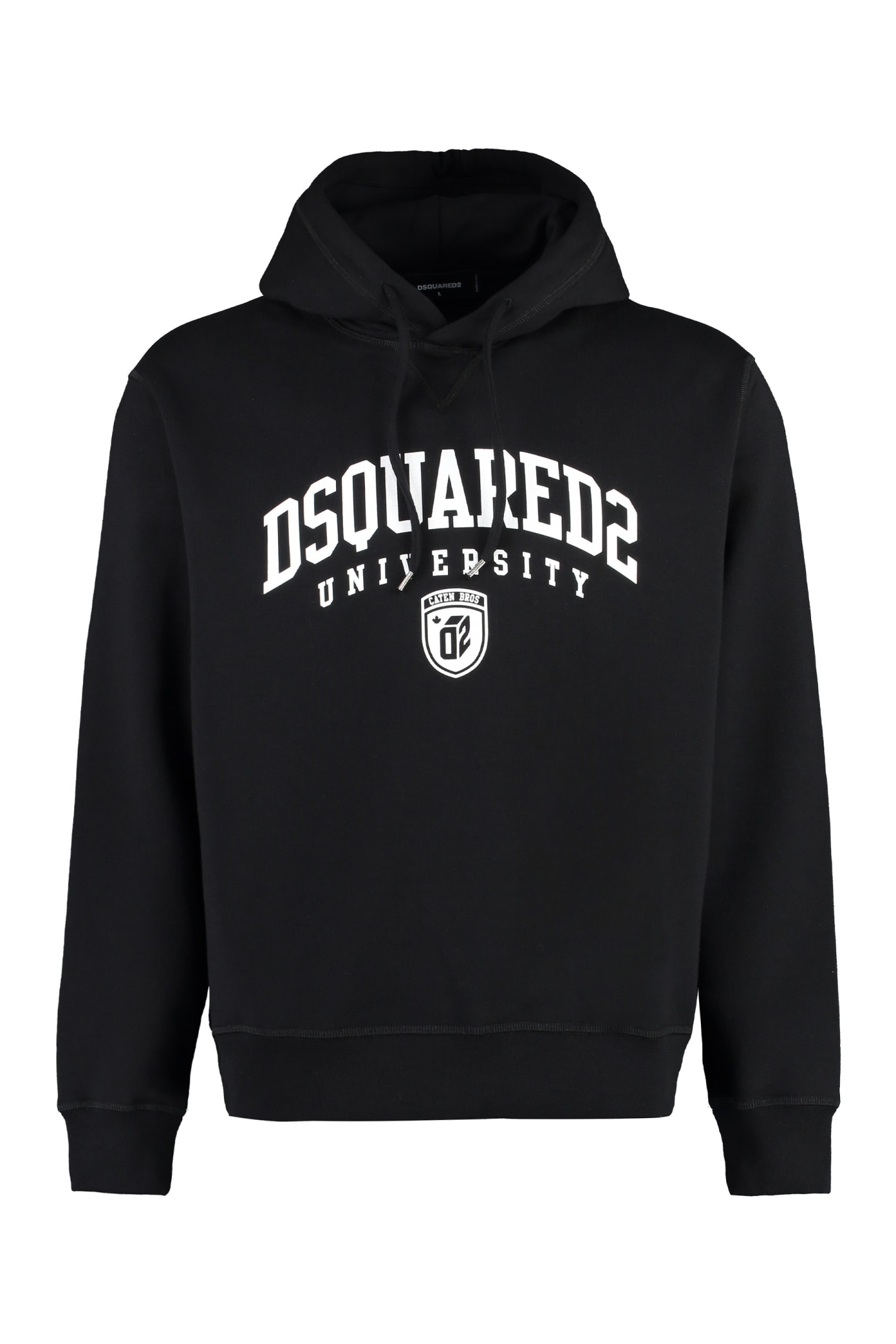 Shop Dsquared2 Cotton Hoodie In Black
