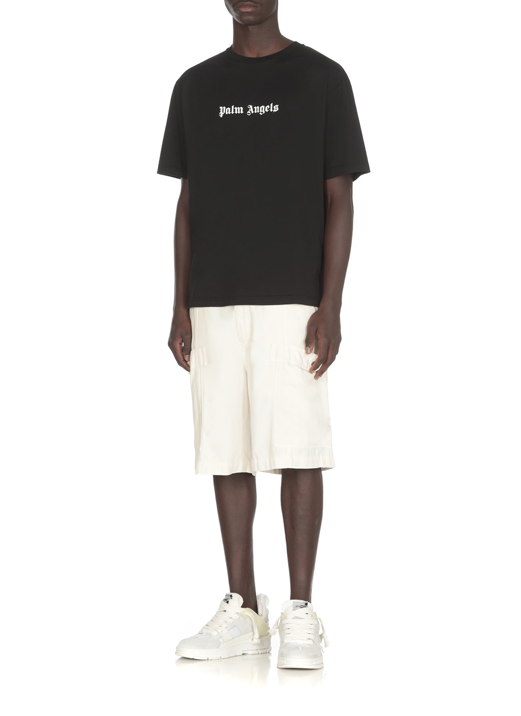 Shop Palm Angels Logo Slim T-shirt In Black