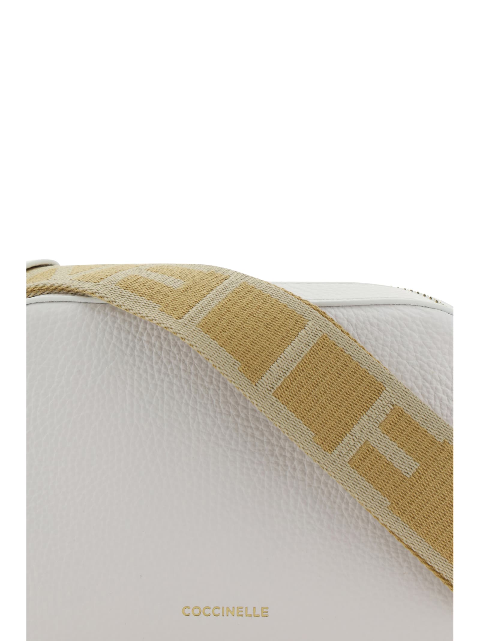 Shop Coccinelle Tebe Shoulder Bag In Brillant White