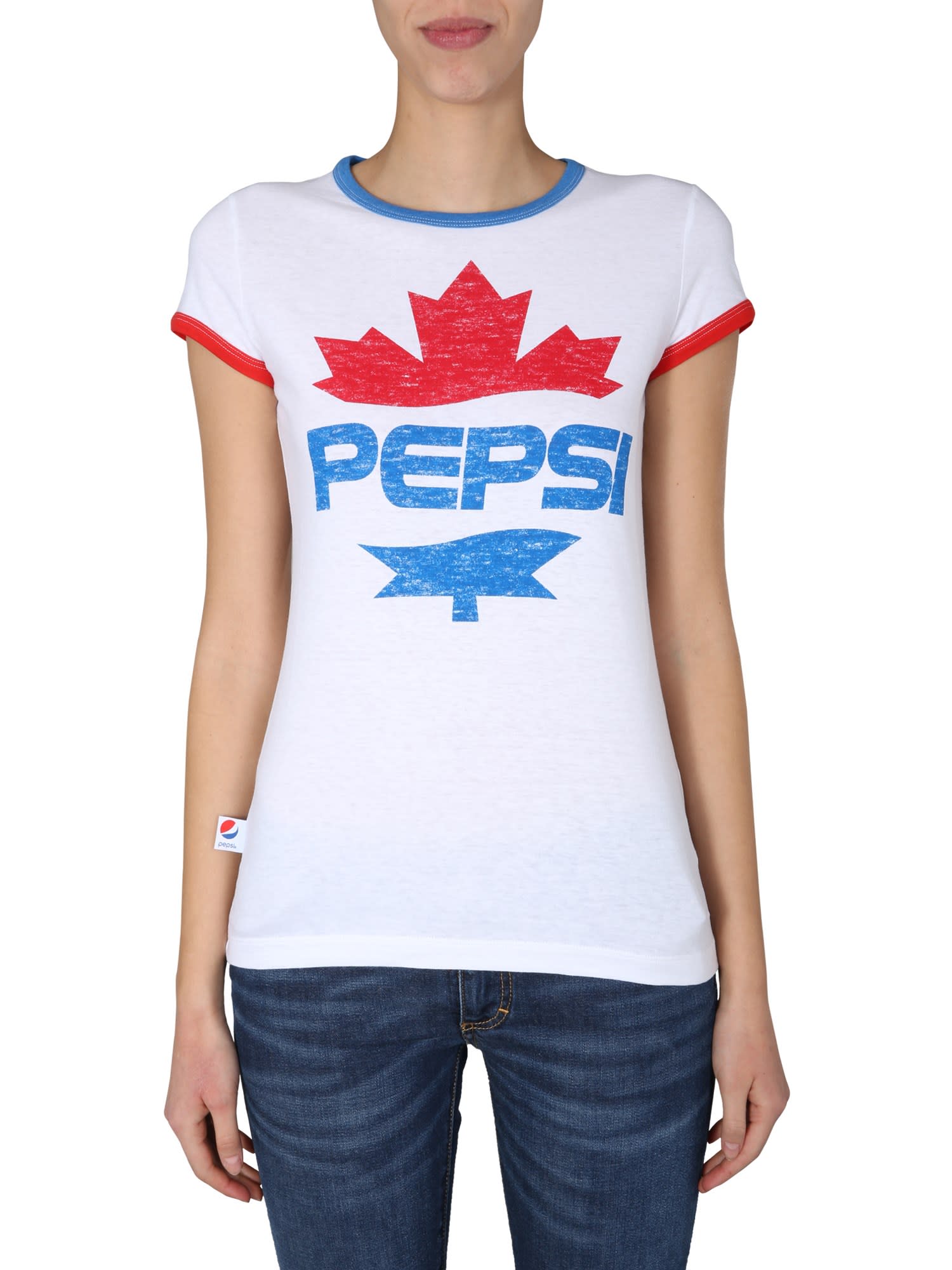 Shop Dsquared2 Pepsi T-shirt In Bianco
