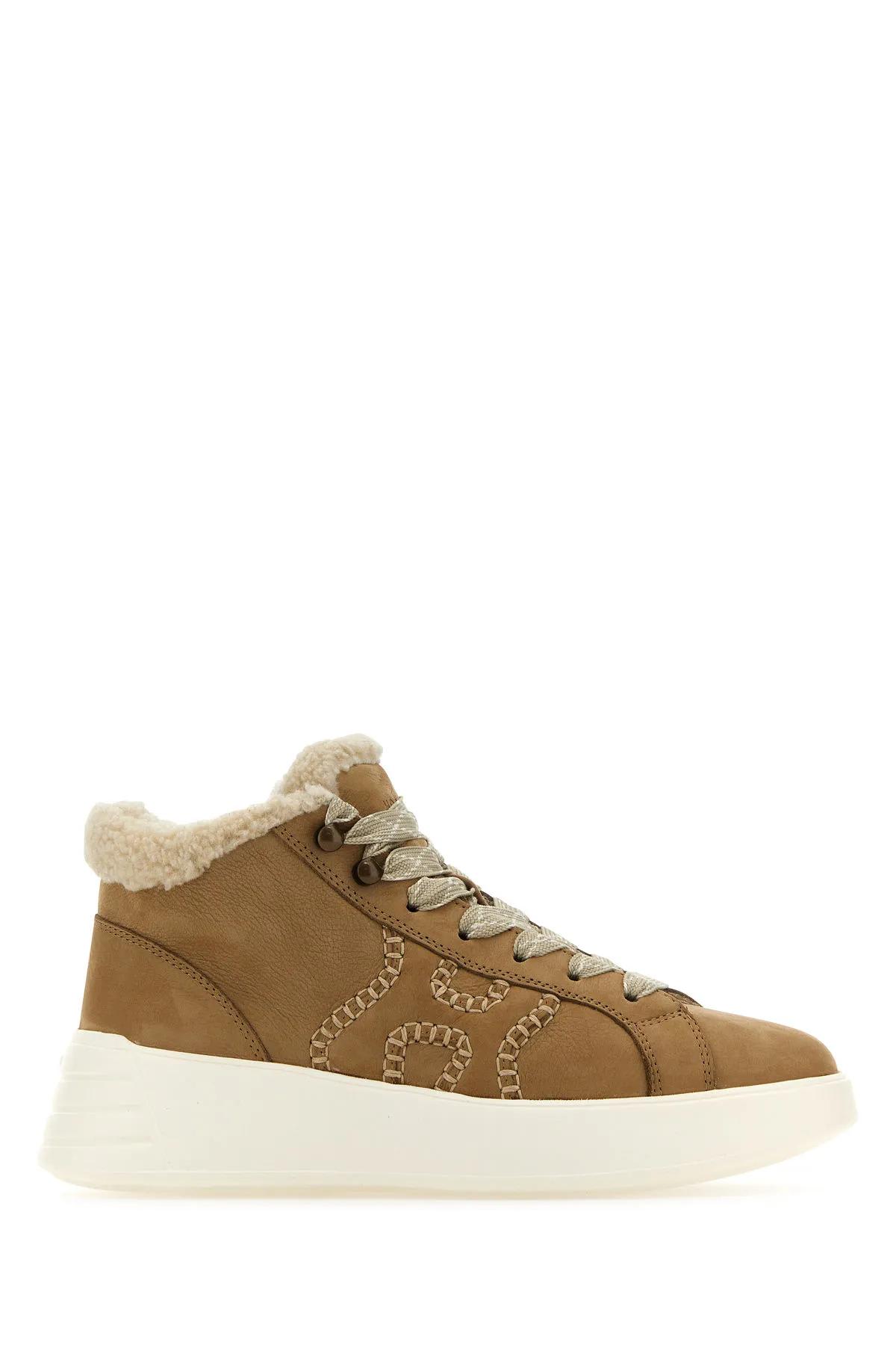Cappuccino Leather Rebel Sneakers