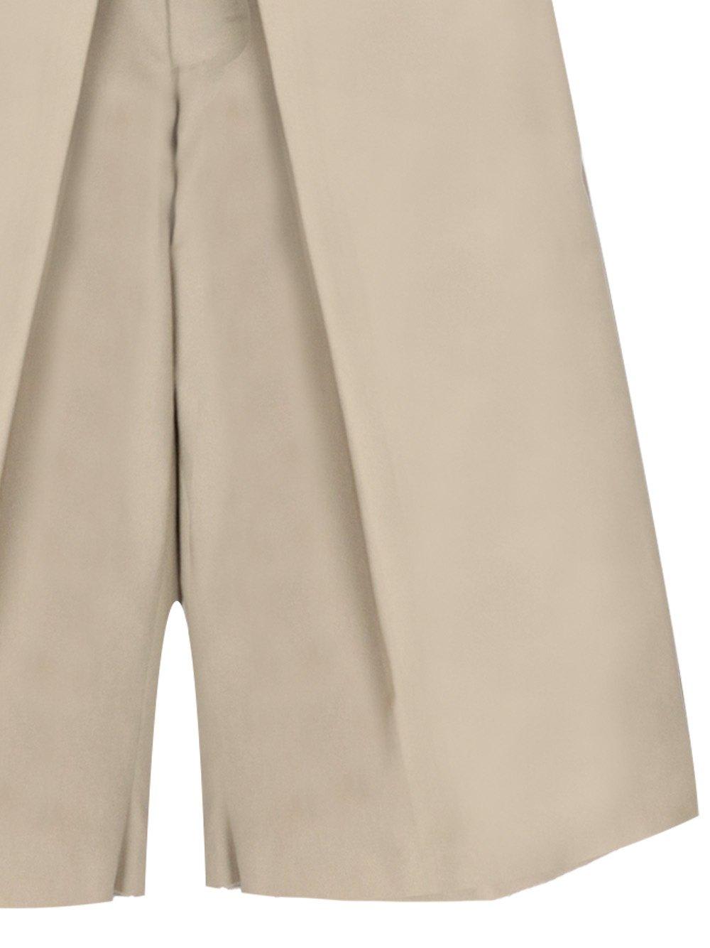 Shop Givenchy Raw Bottom Chino Bermuda Shorts In Beige