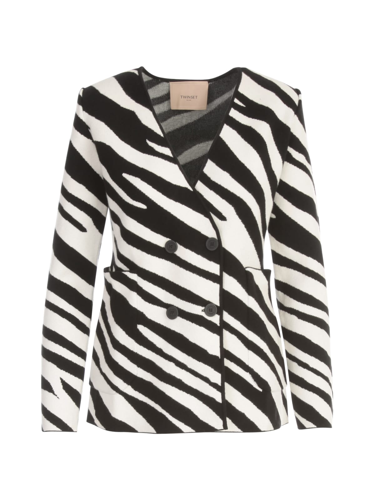 Twinset Animalier Double Breasted Blazer