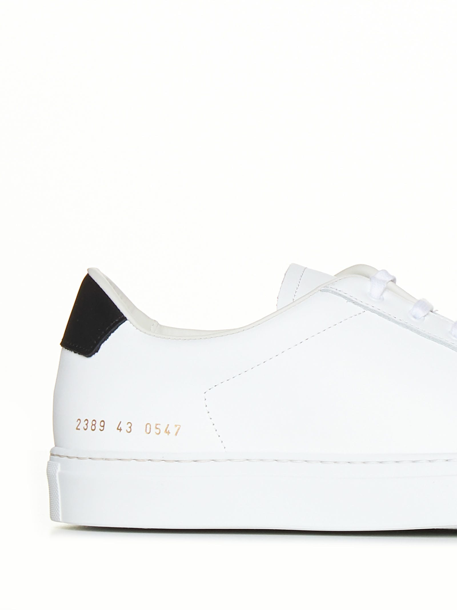 Common Projects White Leather Sneakers In White