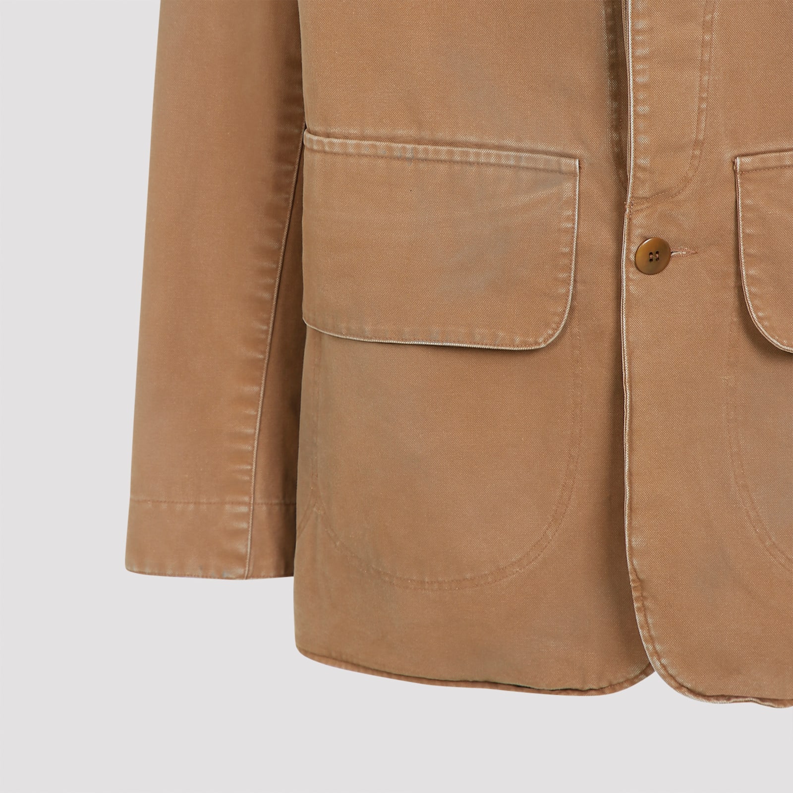 Shop Maison Margiela Sportsjacket In Ochre