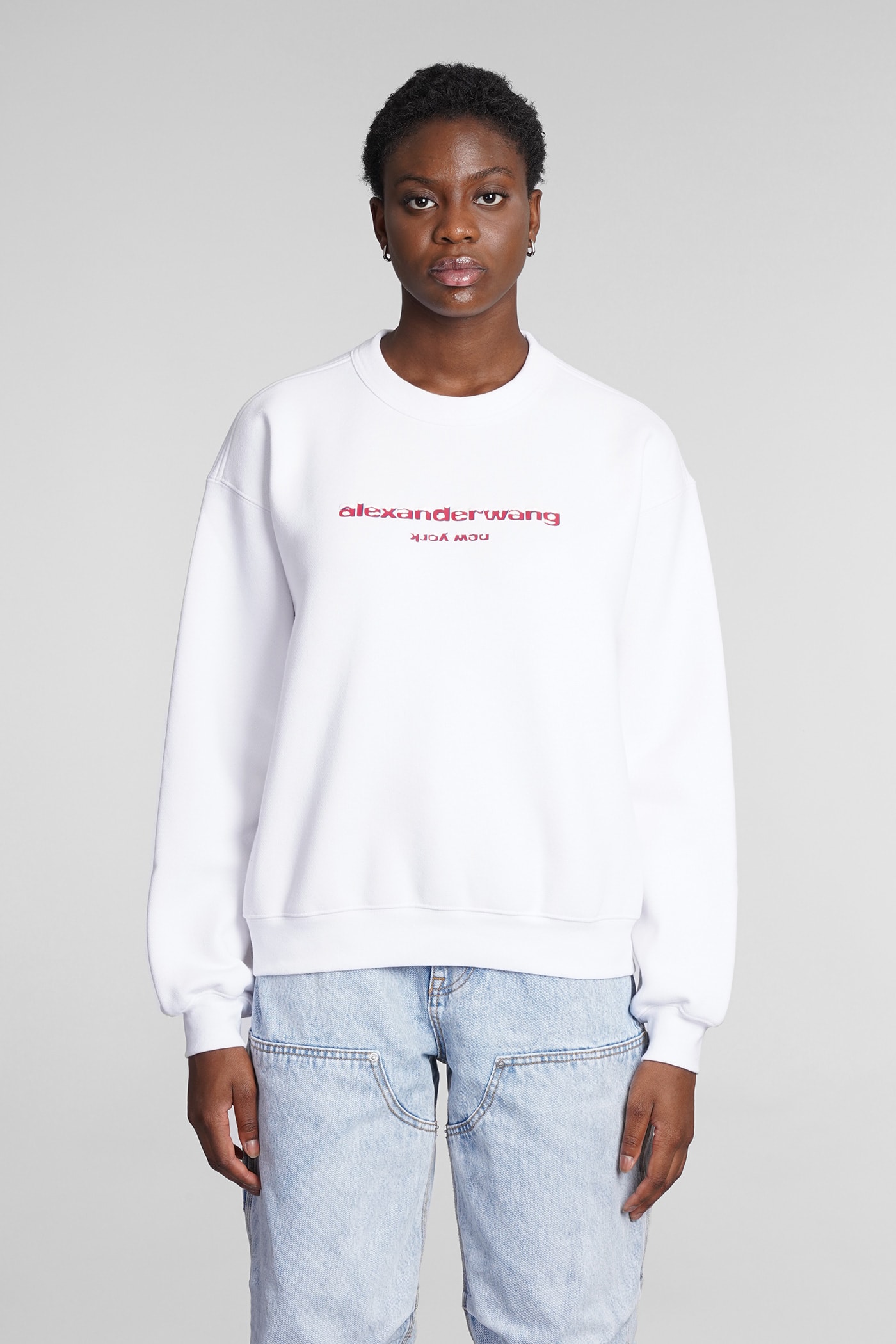 Alexander Wang Sweatshirt In White Cotton
