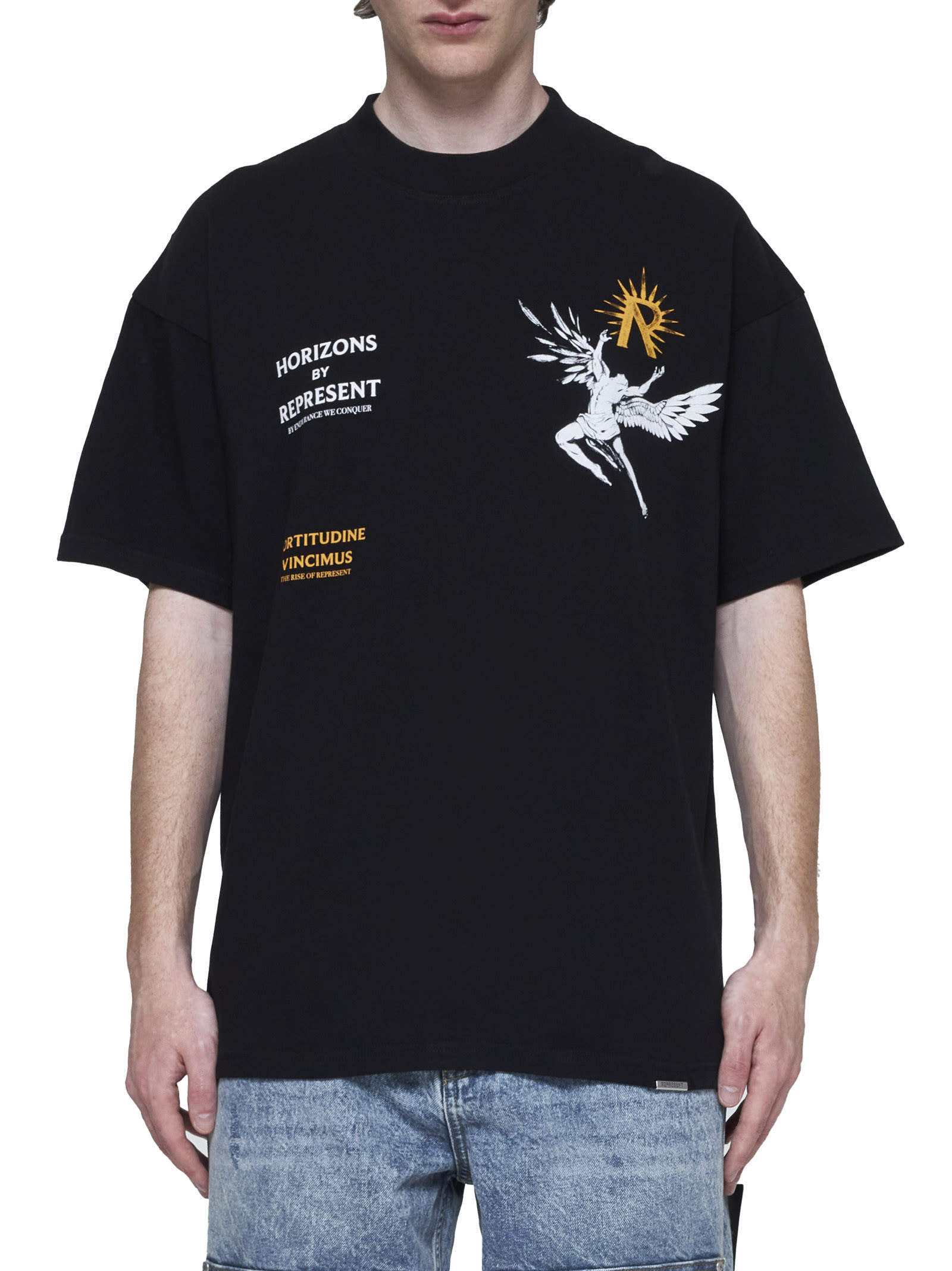 Shop Represent T-shirt In Jet Black