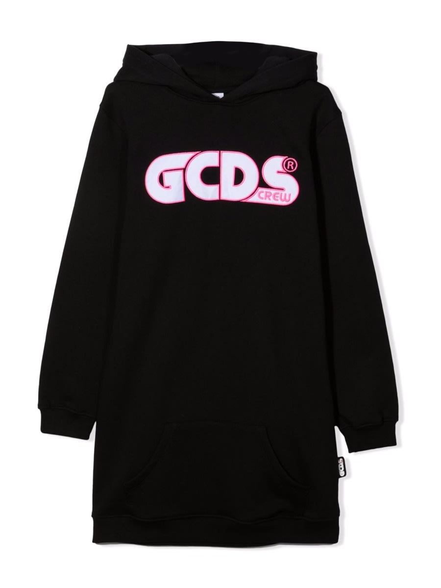 Gcds Kids' Oversize Hoodie Girl In Black