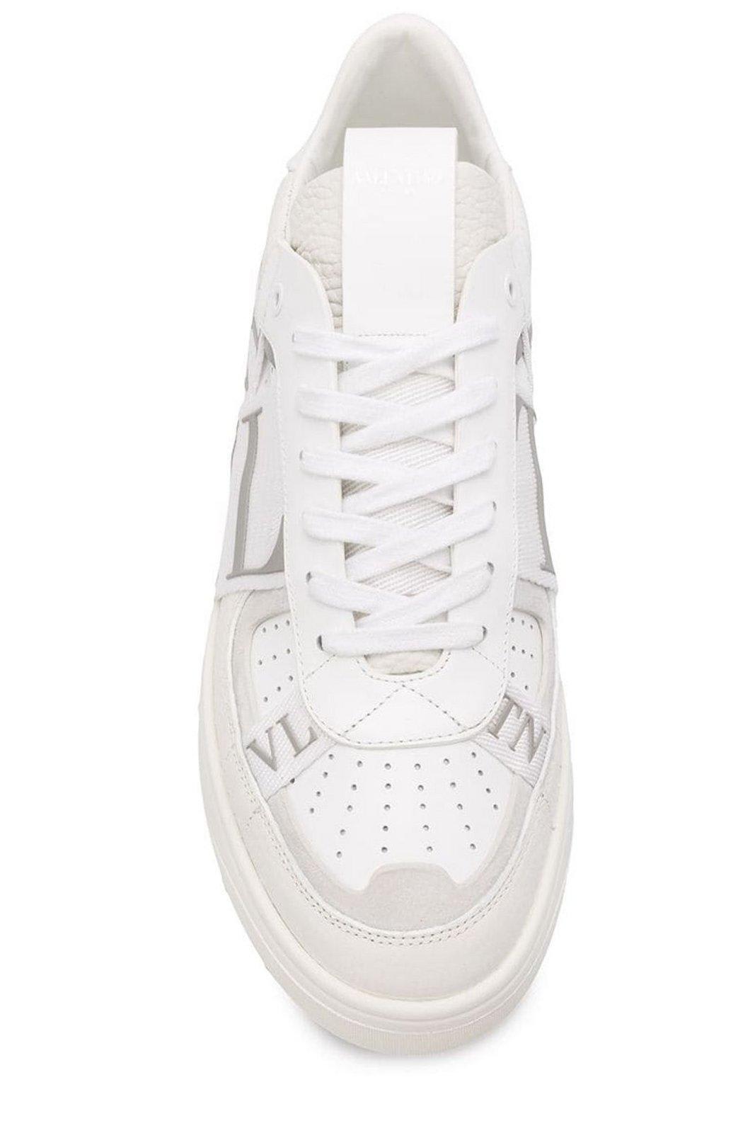 Shop Valentino Vl7n Lace-up Sneakers In White