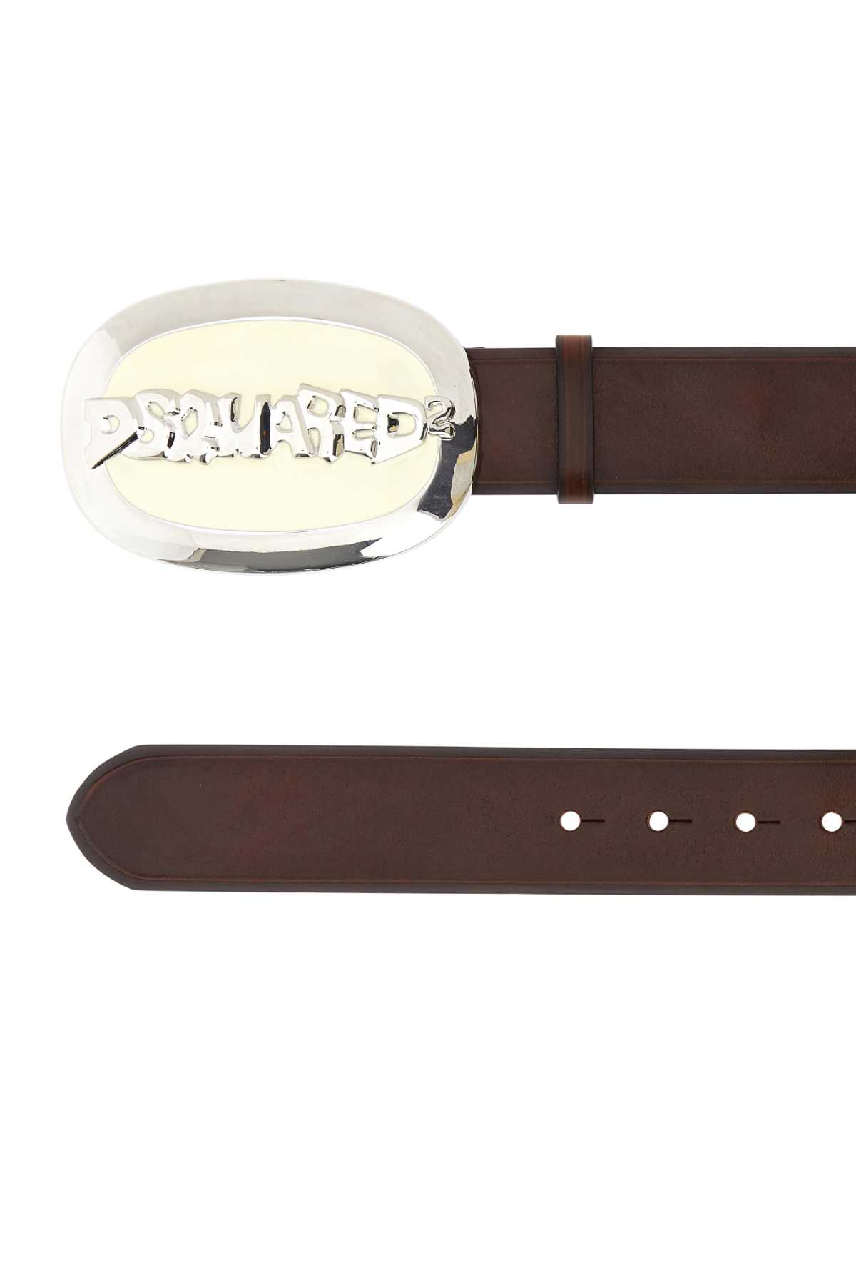 Dsquared2 Brown Leather Belt In M2830