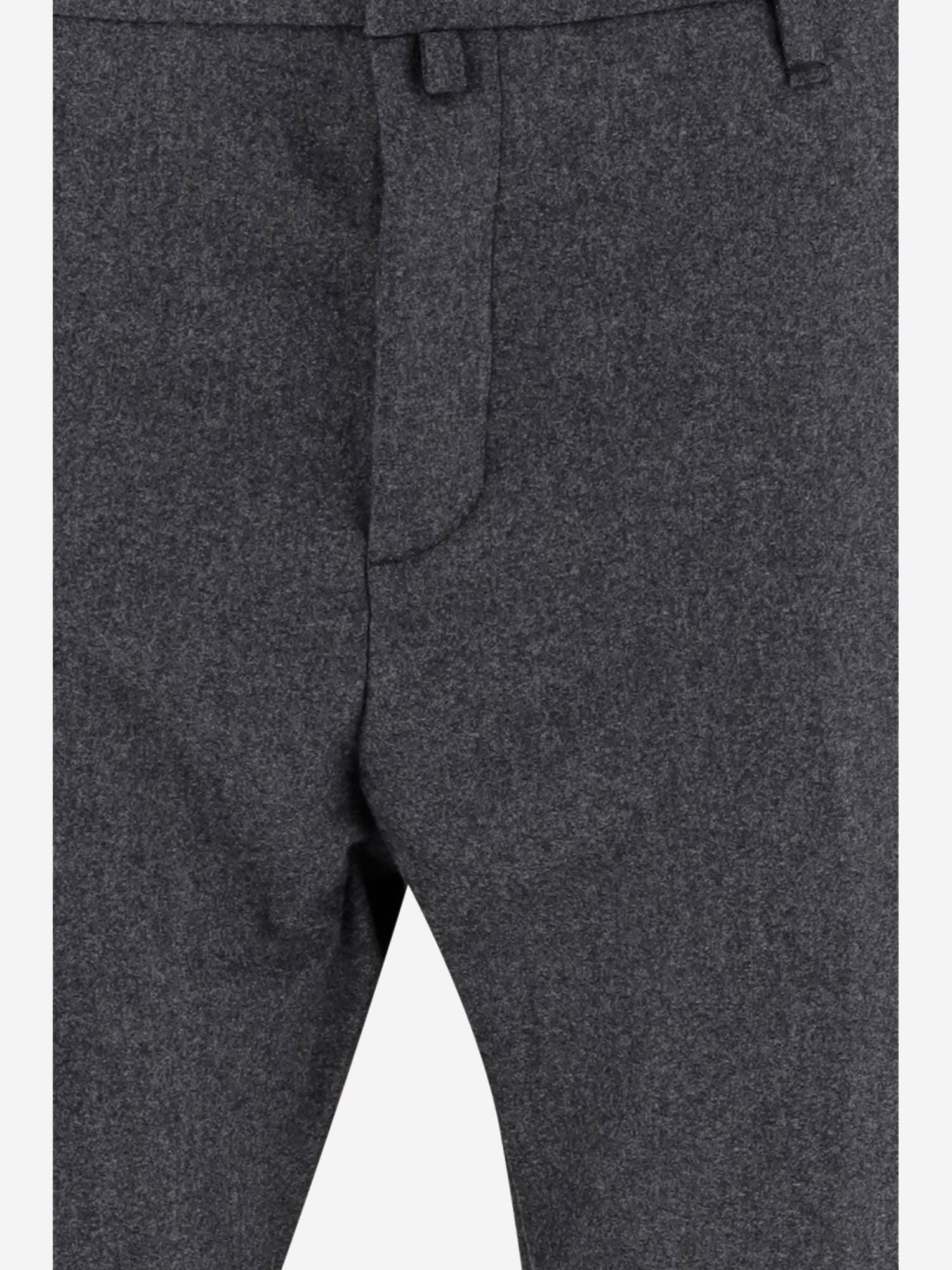 Jacob Cohen Stretch Wool Trousers In Gray