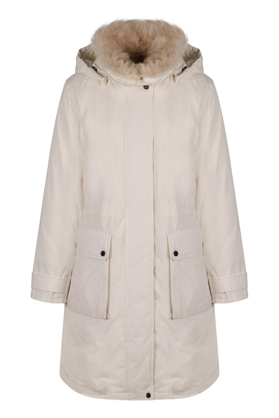 Shop Woolrich Arctic Medium Hooded Parka In Arctic White