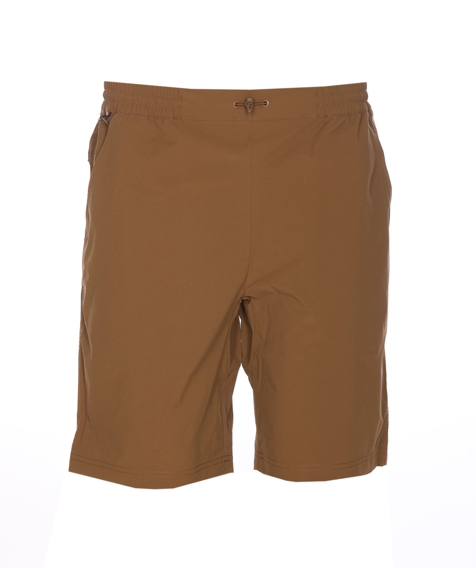 Shop K-way Remisen Logo Shorts In Brown