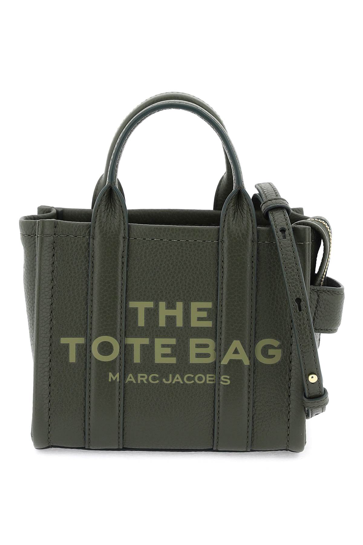Marc Jacobs The Leather Mini Tote Bag In Forest (green)