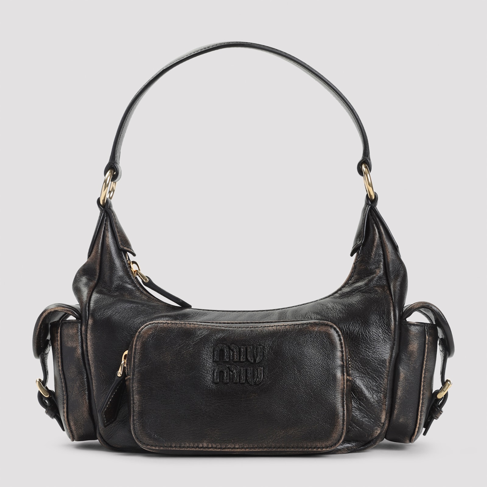 Miu Miu Dark Brown Pocket Shoulder Bag