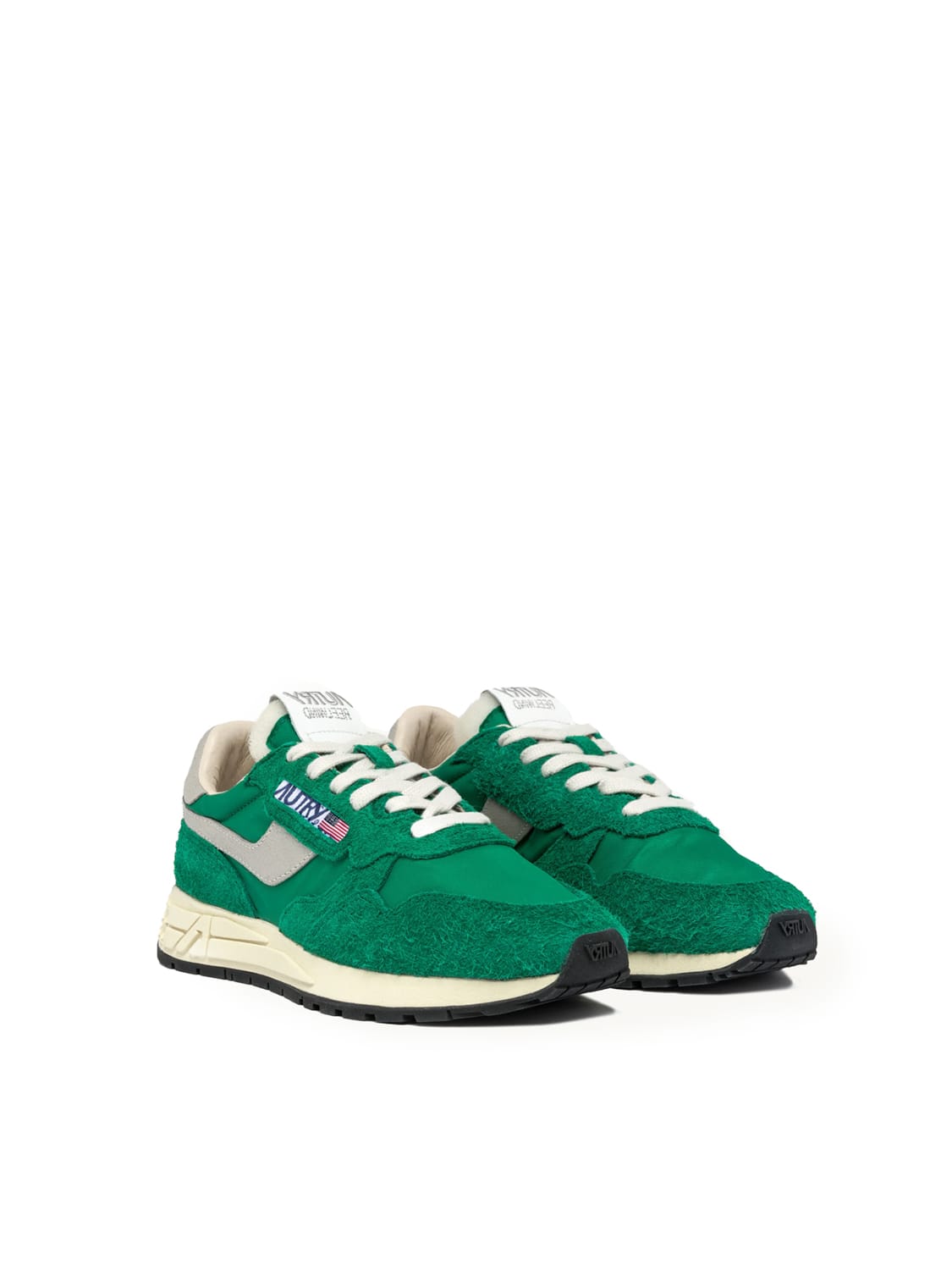 Autry Reelwind Panelled Sneakers In Green
