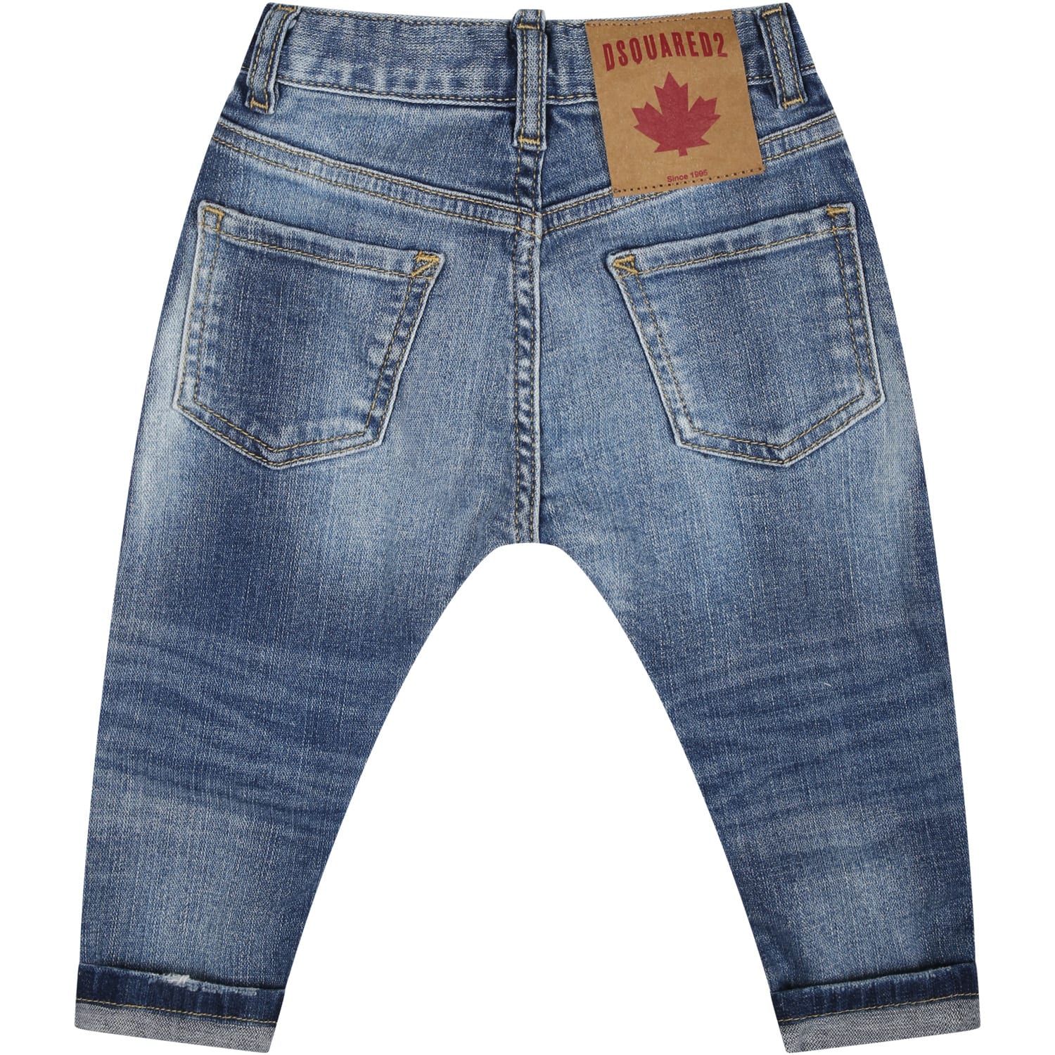Shop Dsquared2 Denim Jeans For Baby Boy With Logo
