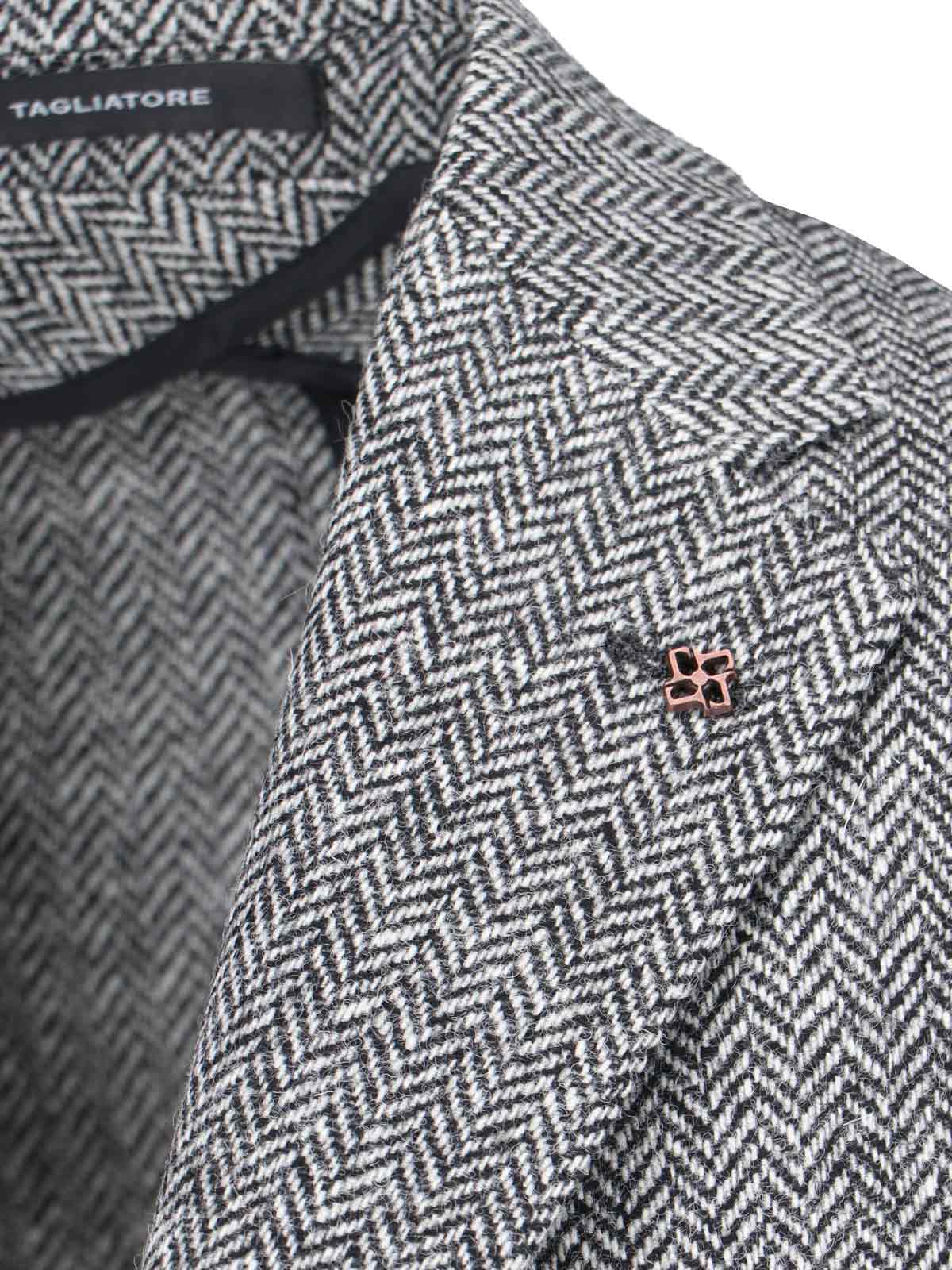 Shop Tagliatore Single-breasted Blazer In Gray