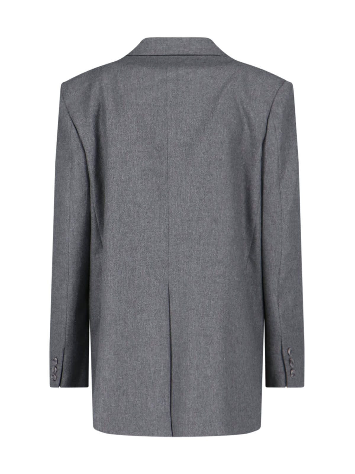 The Andamane Tailored Jacket With Front Pockets And Notch Lapel In Gray
